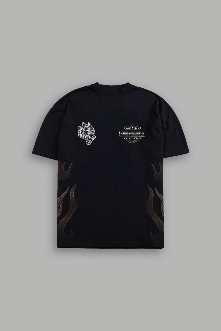 We Fly Together Premium Tee in Black Drift Wash