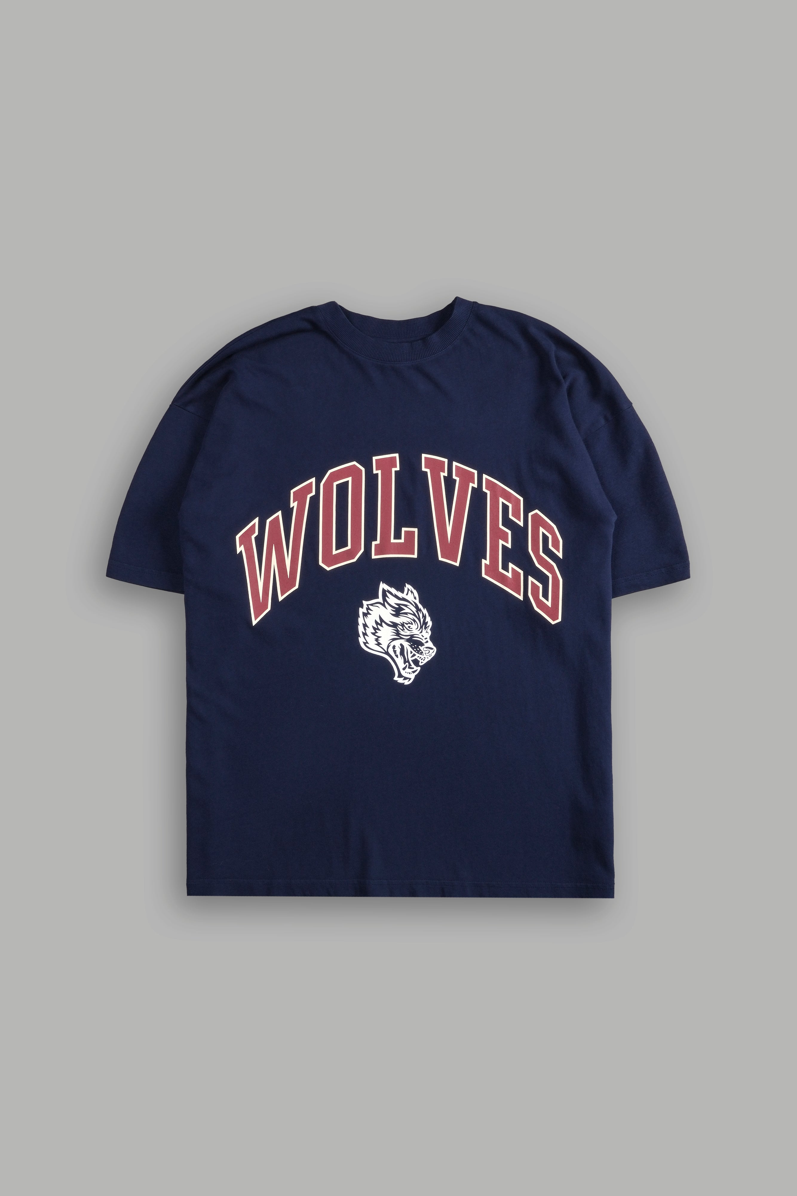 Loyalty "Premium" Oversized Unisex Tee in Navy/Maroon