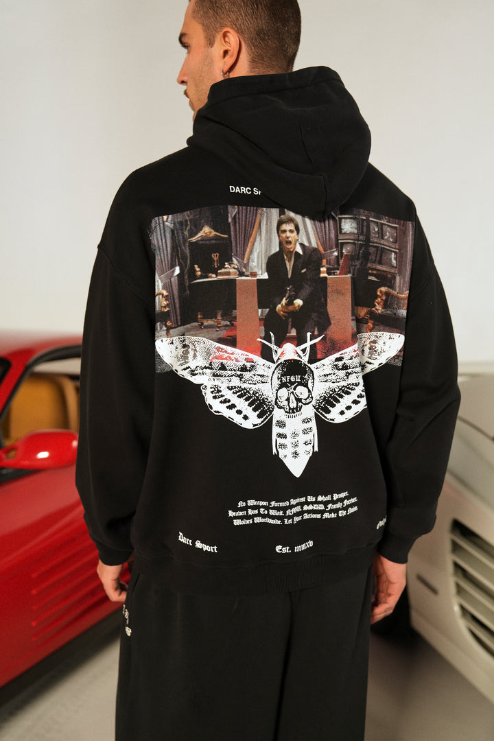Say Hello "Pierce" Hoodie in Black