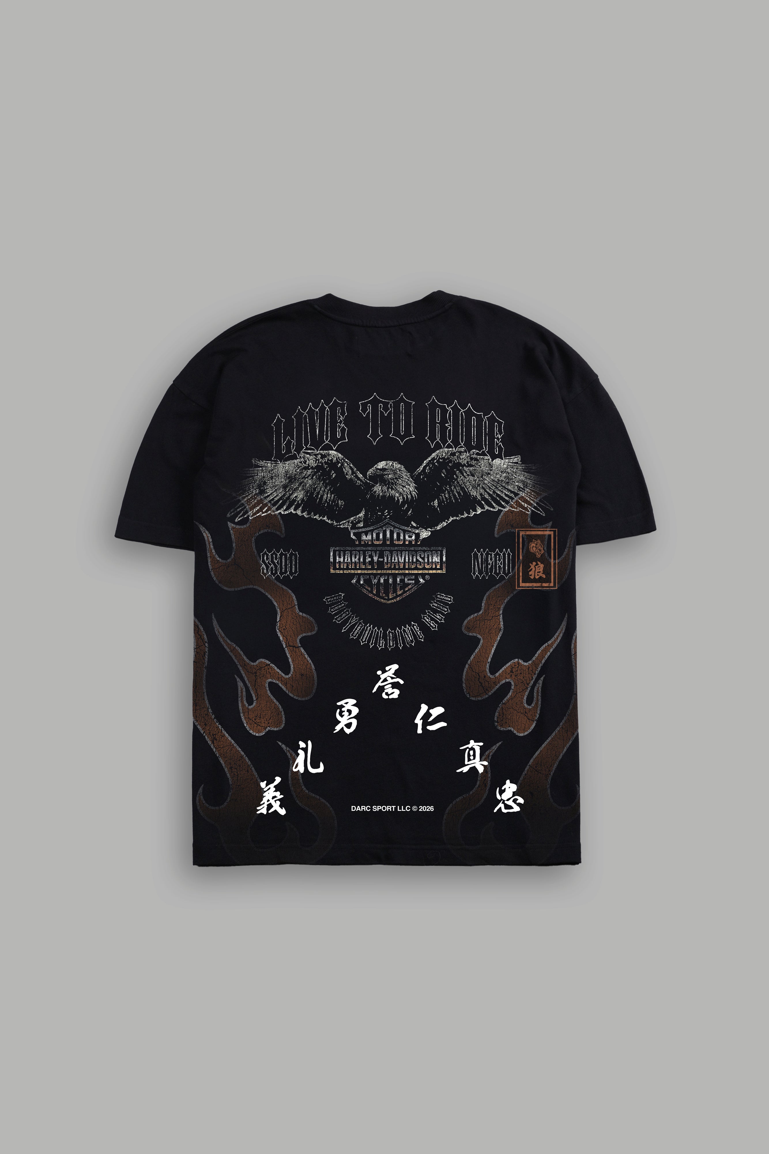 We Fly Together Premium Tee in Black Drift Wash