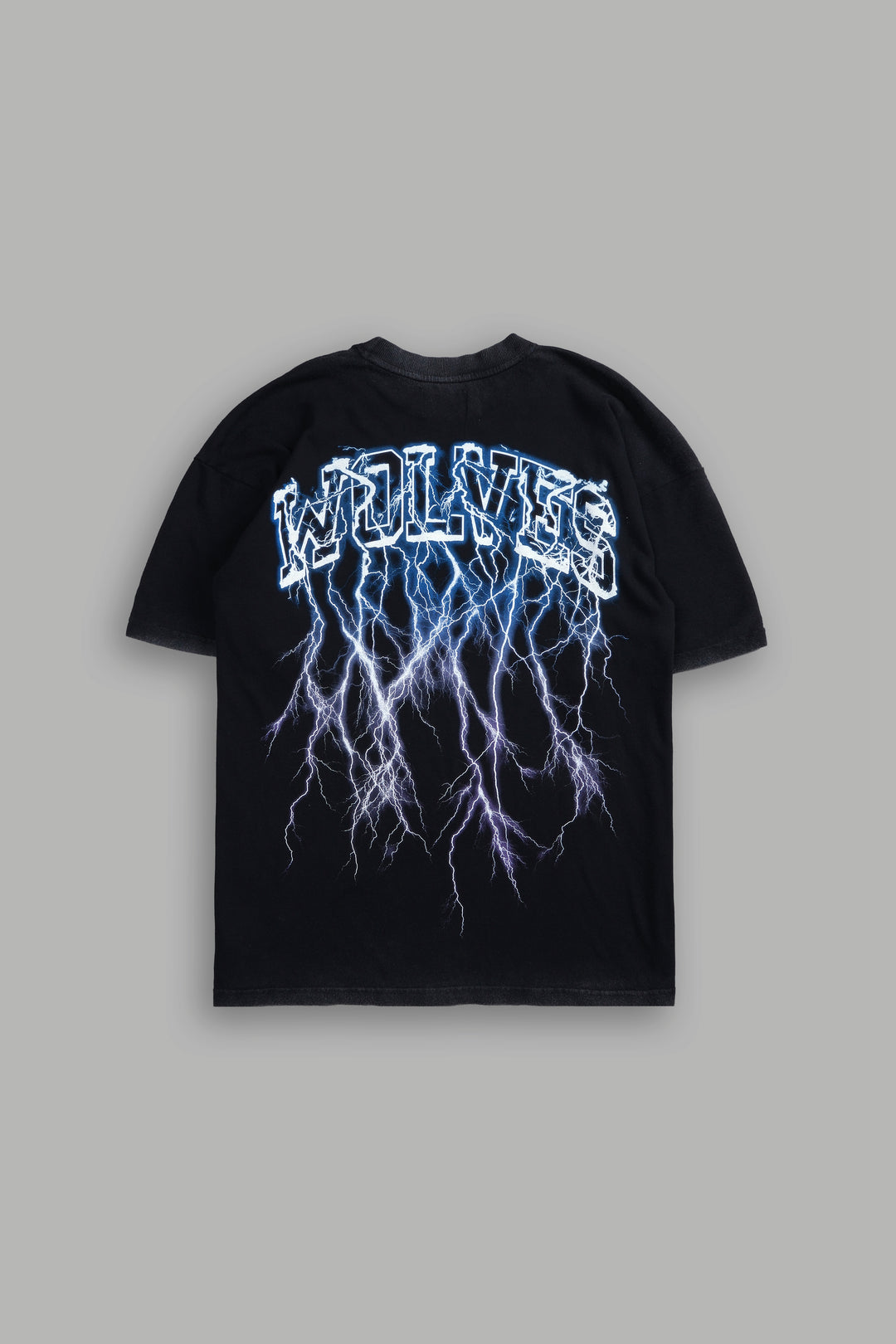 Thunder "Premium" Oversized Tee in Black/Purple Lightning