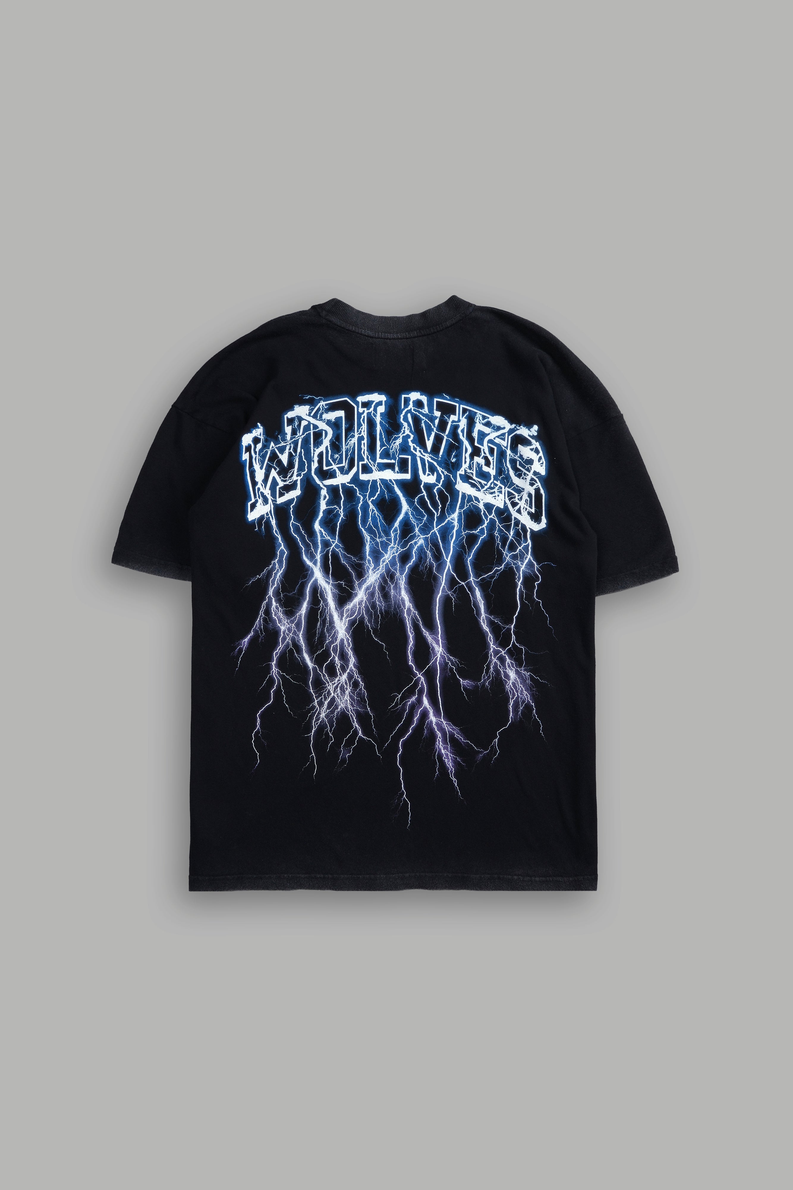 Thunder "Premium" Oversized Tee in Black/Purple Lightning