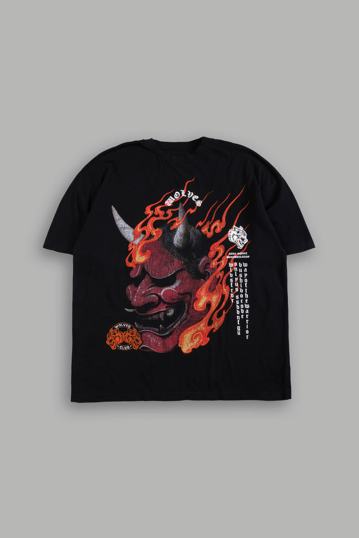 Wolves Club Oni Inferno Premium Oversized Tee in Black