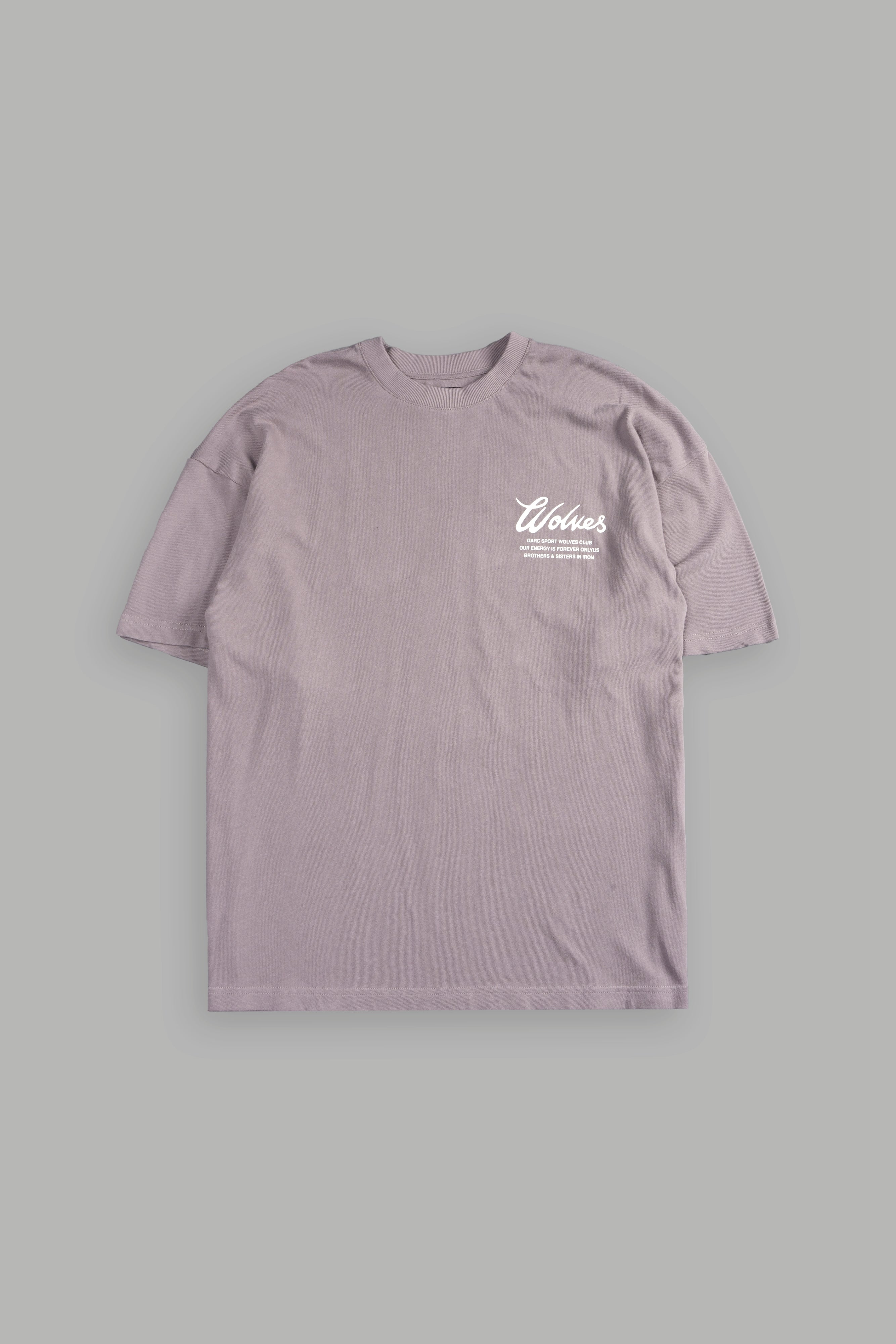 Western Wolves Forever "Premium" Oversized Tee in Pale Gray