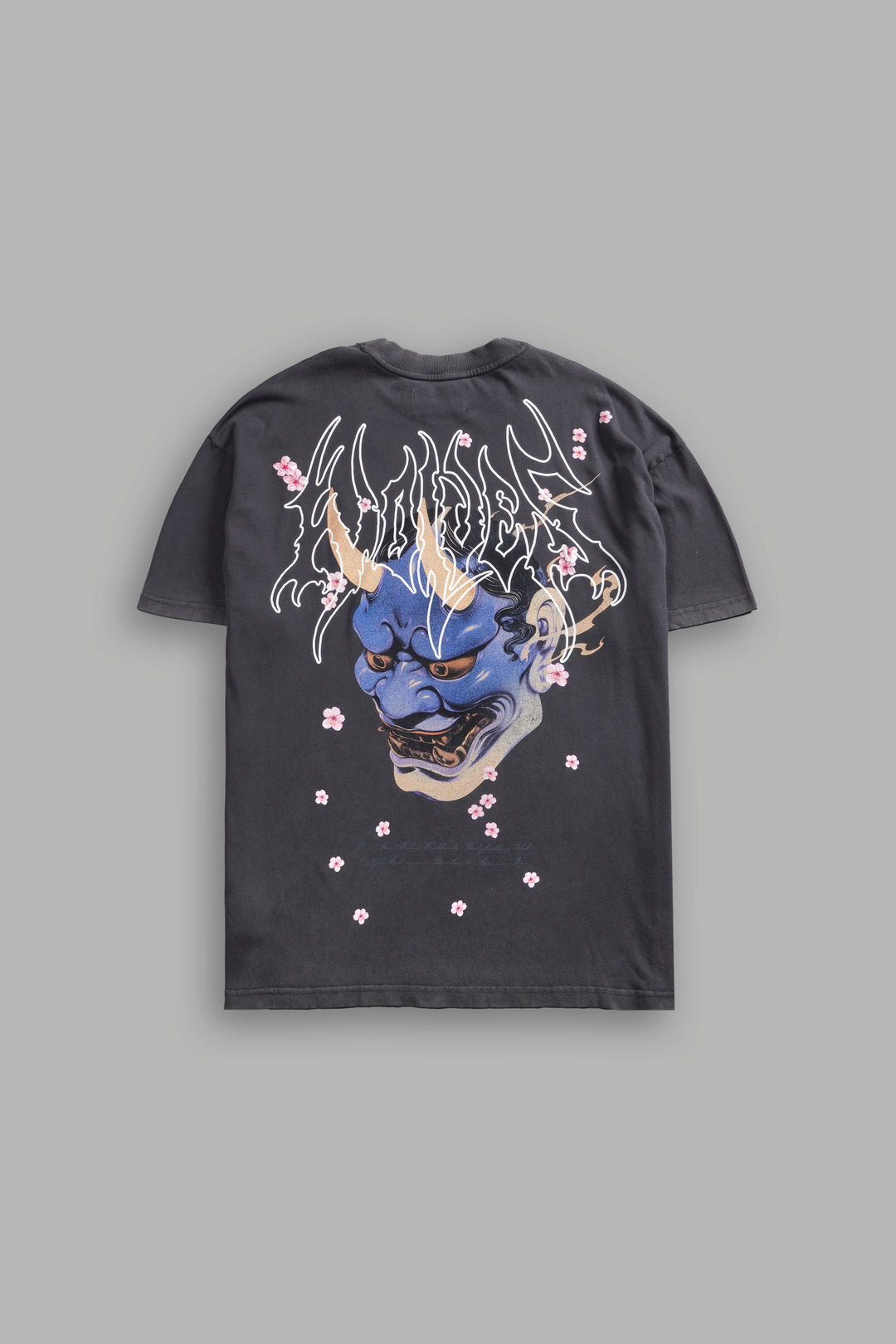 Oni Code Blossom "Premium" Oversized Tee in Wolf Gray