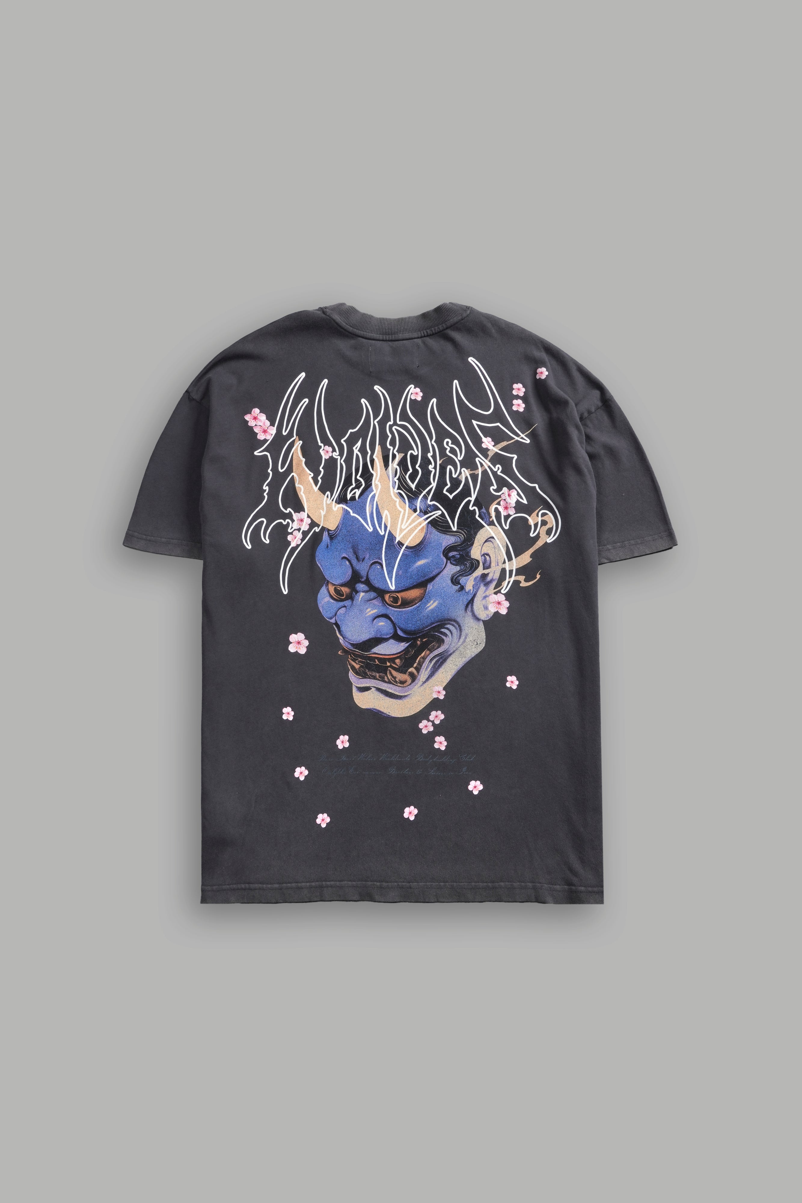 Oni Code Blossom "Premium" Oversized Tee in Wolf Gray