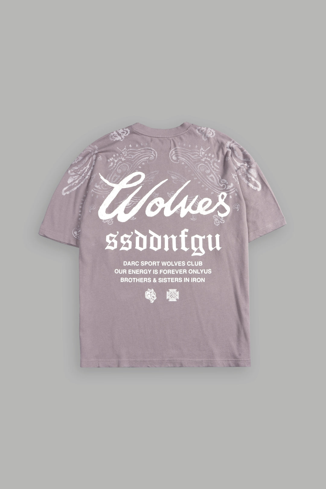 Western Wolves Forever "Premium" Oversized Tee in Pale Gray