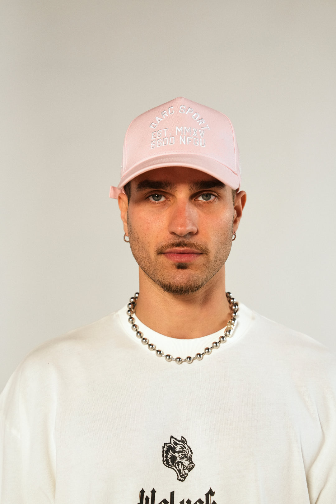 Darc Sport Wolves 5 Panel Hat in Cherry Blossom