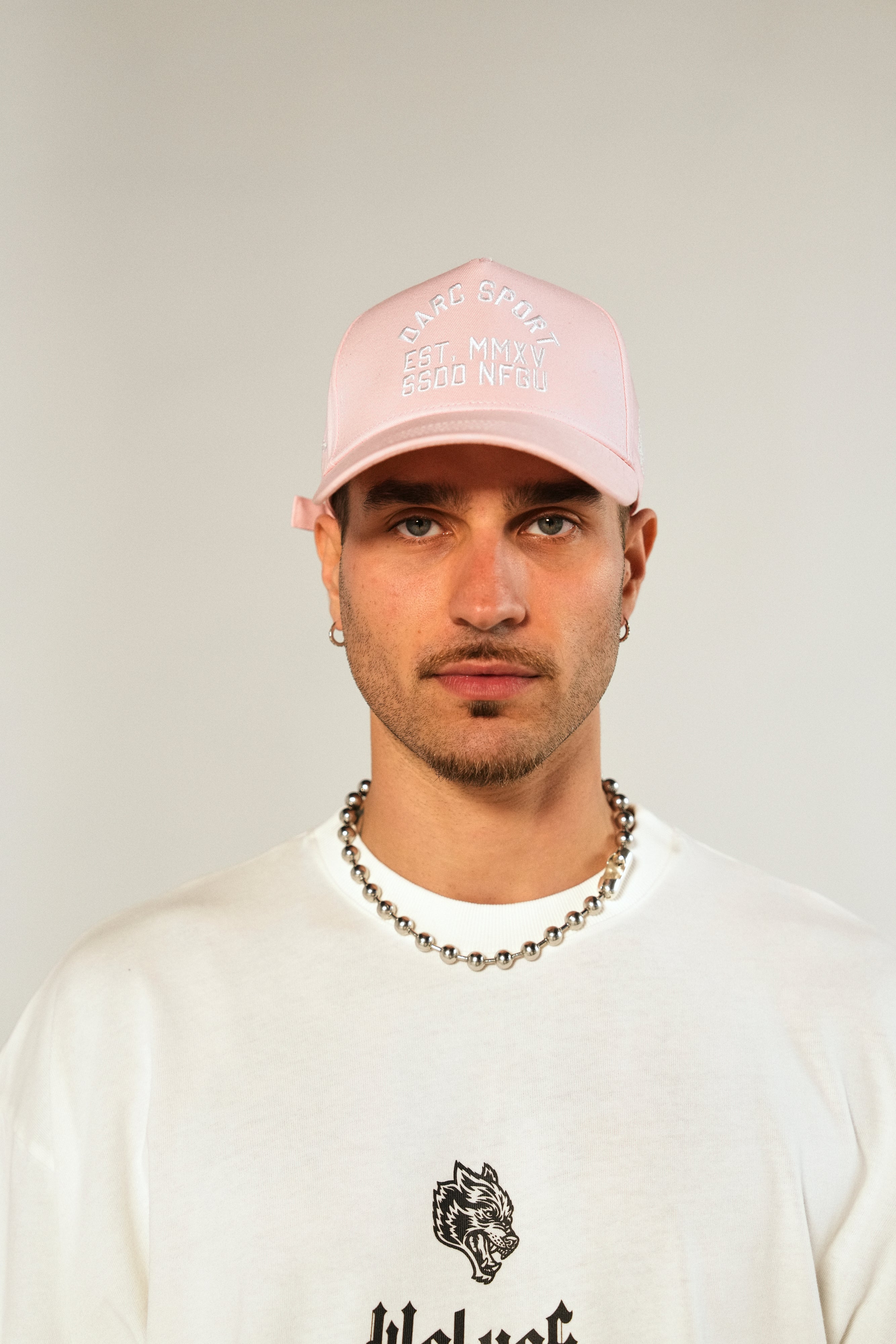 Darc Sport Wolves 5 Panel Hat in Cherry Blossom