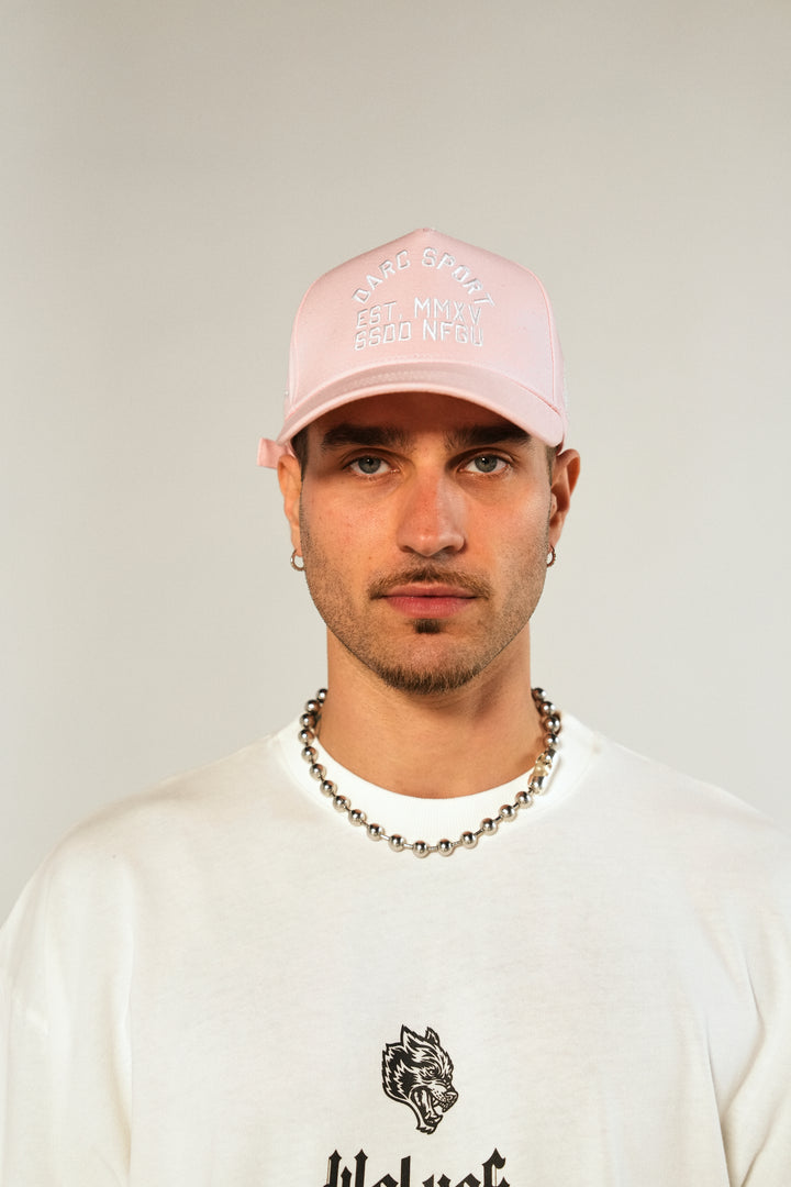 Darc Sport Wolves 5 Panel Hat in Cherry Blossom