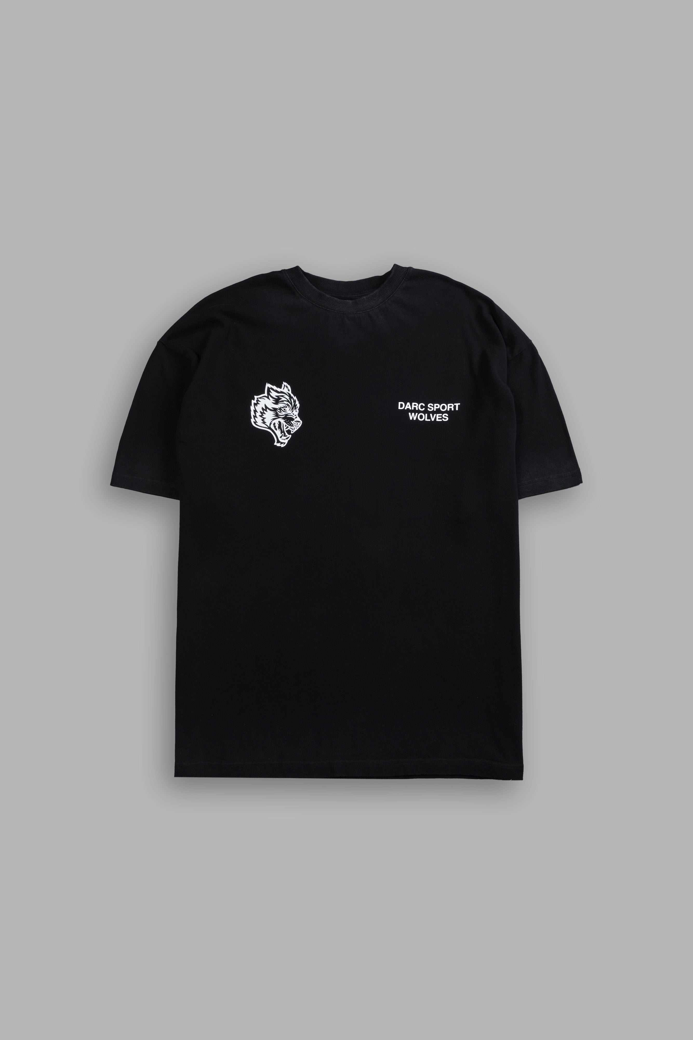 Pegasus Storm "Premium" Oversized Tee in Black Drift Wash