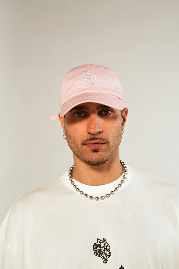 Wolf Head Forever Dad Hat V2 in Cherry Blossom