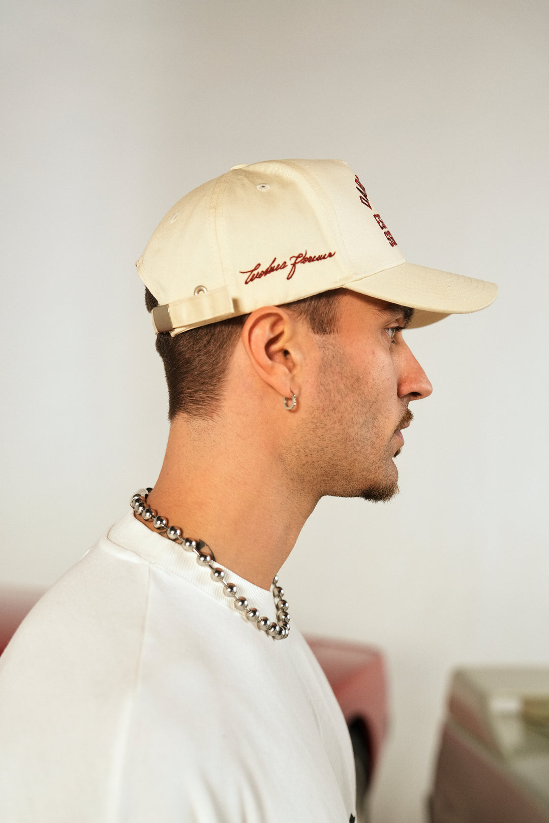 Darc Sport Wolves 5 Panel Hat in Cream