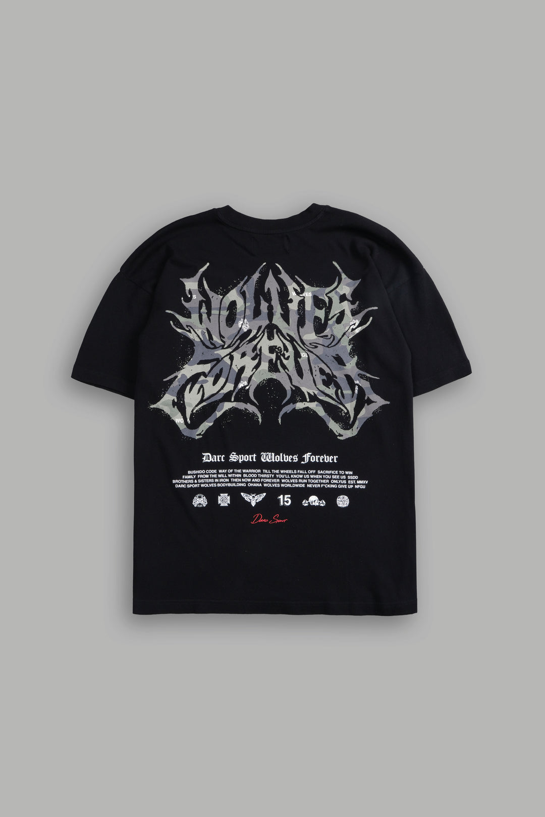 Metal Camo "Premium" Oversized Tee in Black