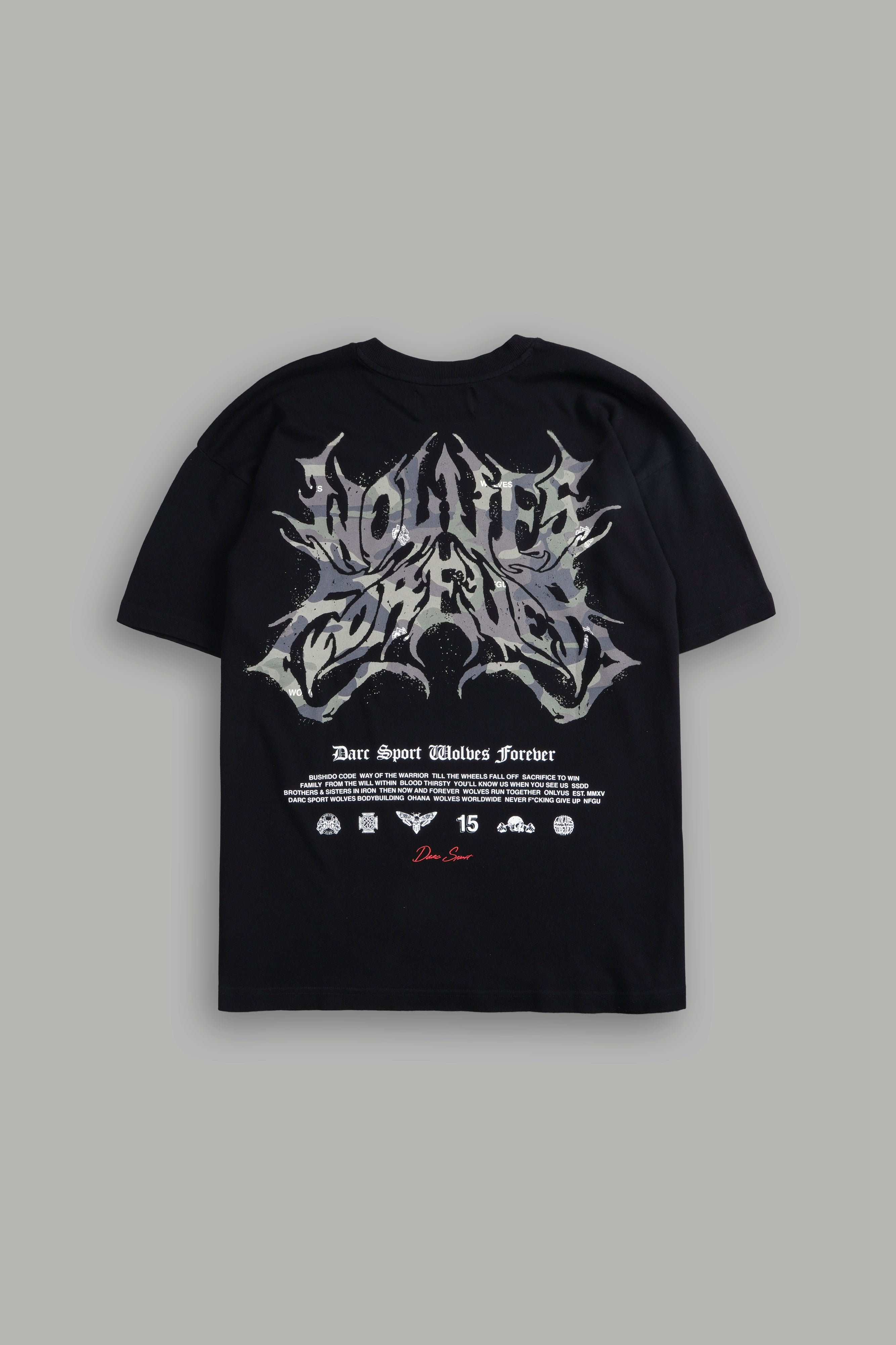Metal Camo "Premium" Oversized Tee in Black