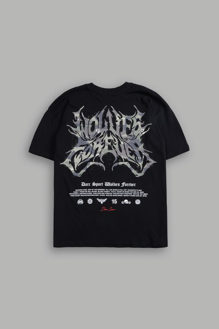 Metal Camo "Premium" Oversized Tee in Black