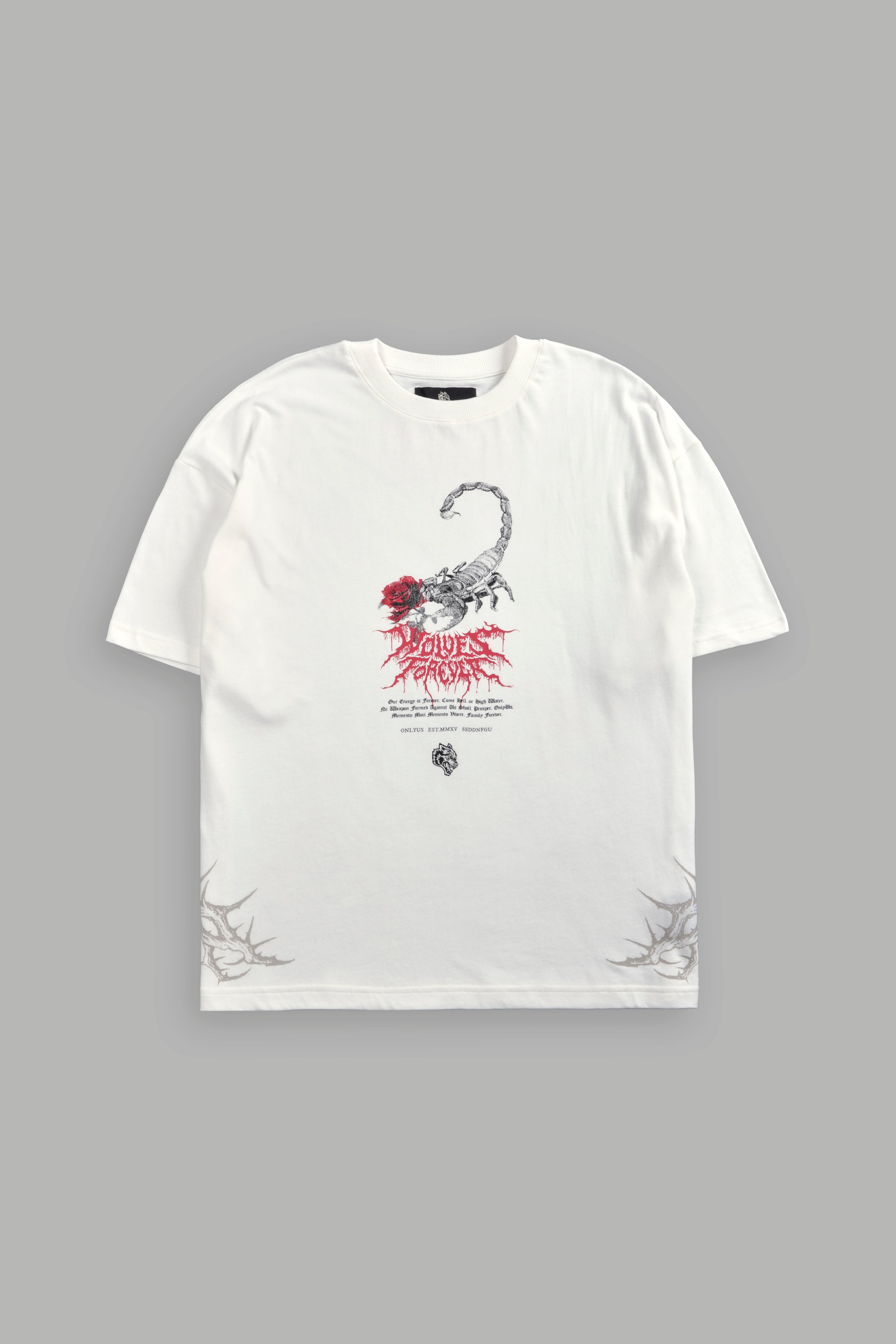 Scorpion Thorns "Premium" Oversized Tee in Cream