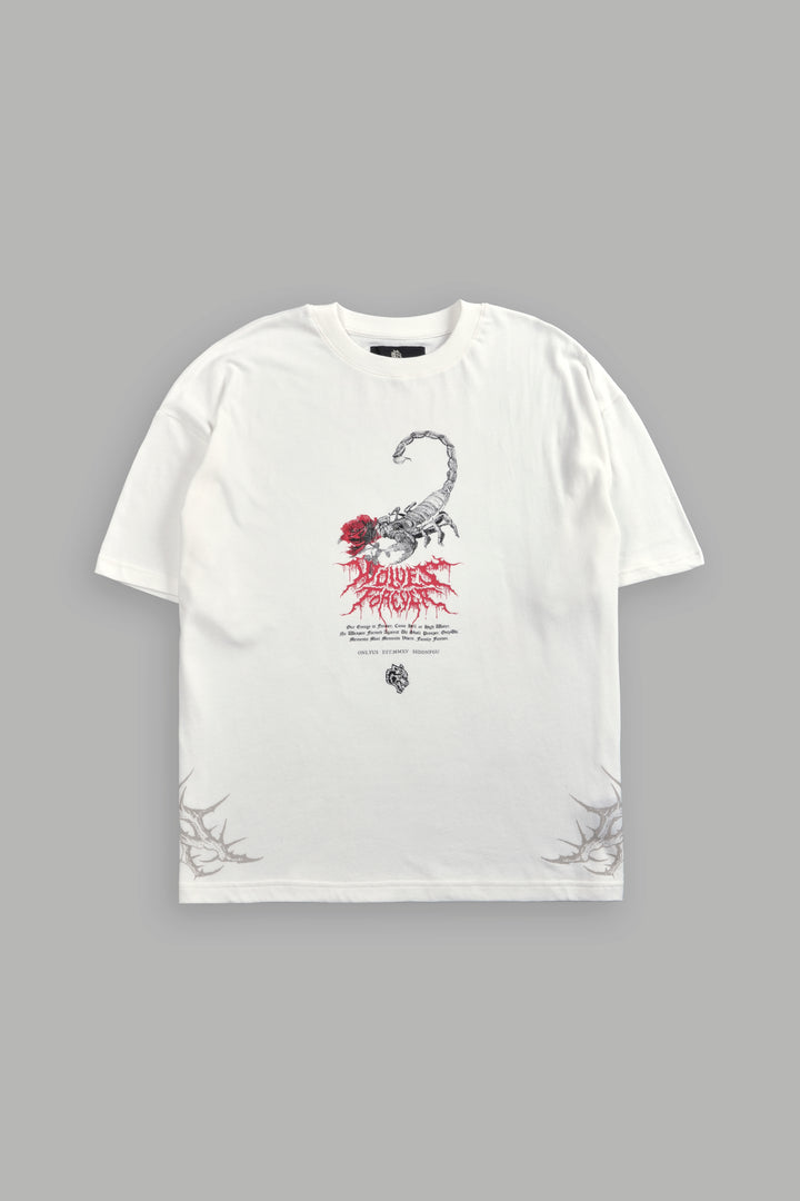 Scorpion Thorns "Premium" Oversized Tee in Cream