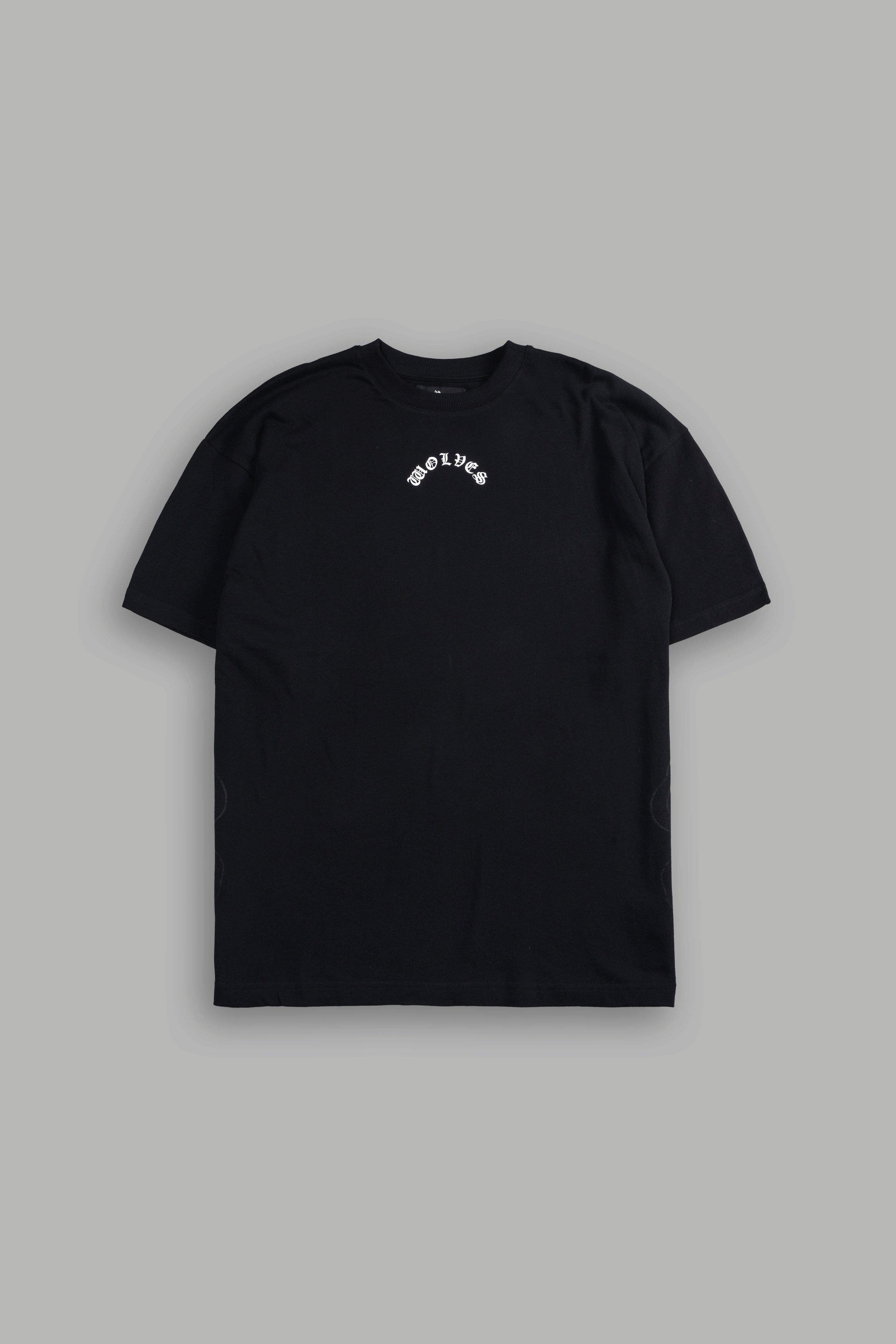 Wolves Never Back Down "Premium" Oversized Tee in Black