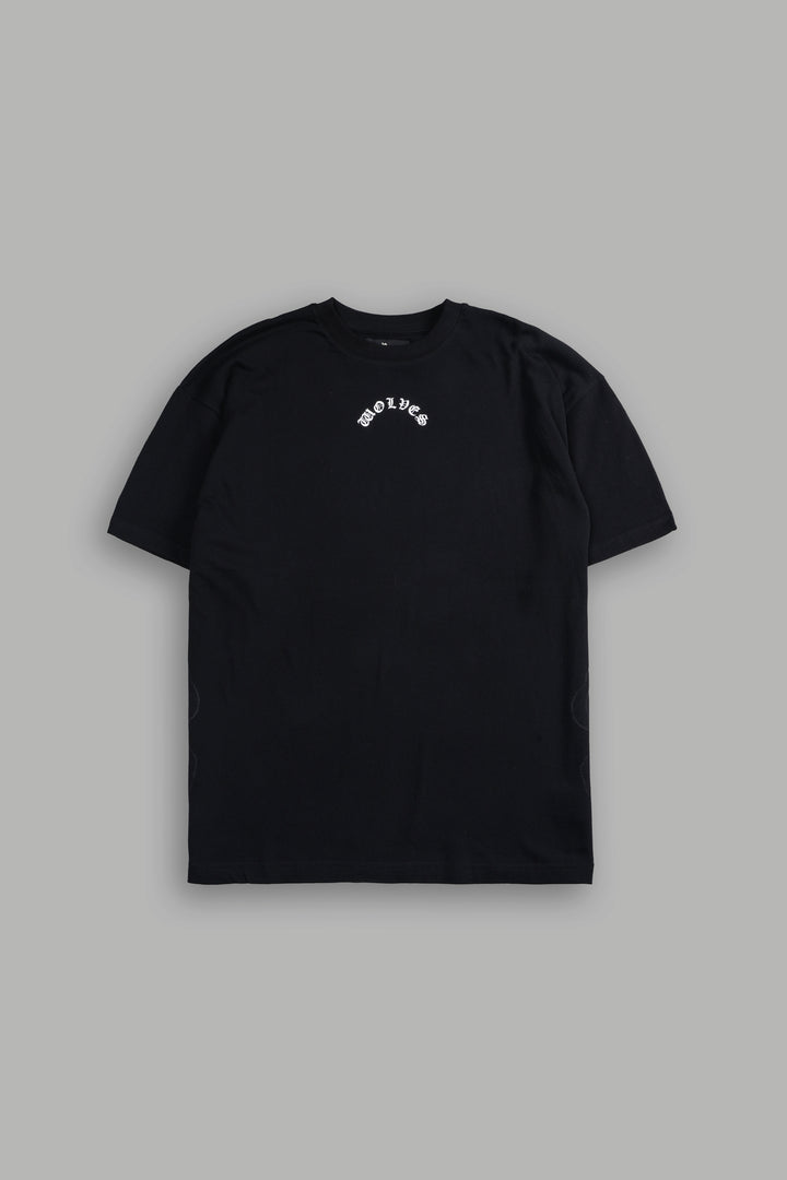 Wolves Never Back Down "Premium" Oversized Tee in Black