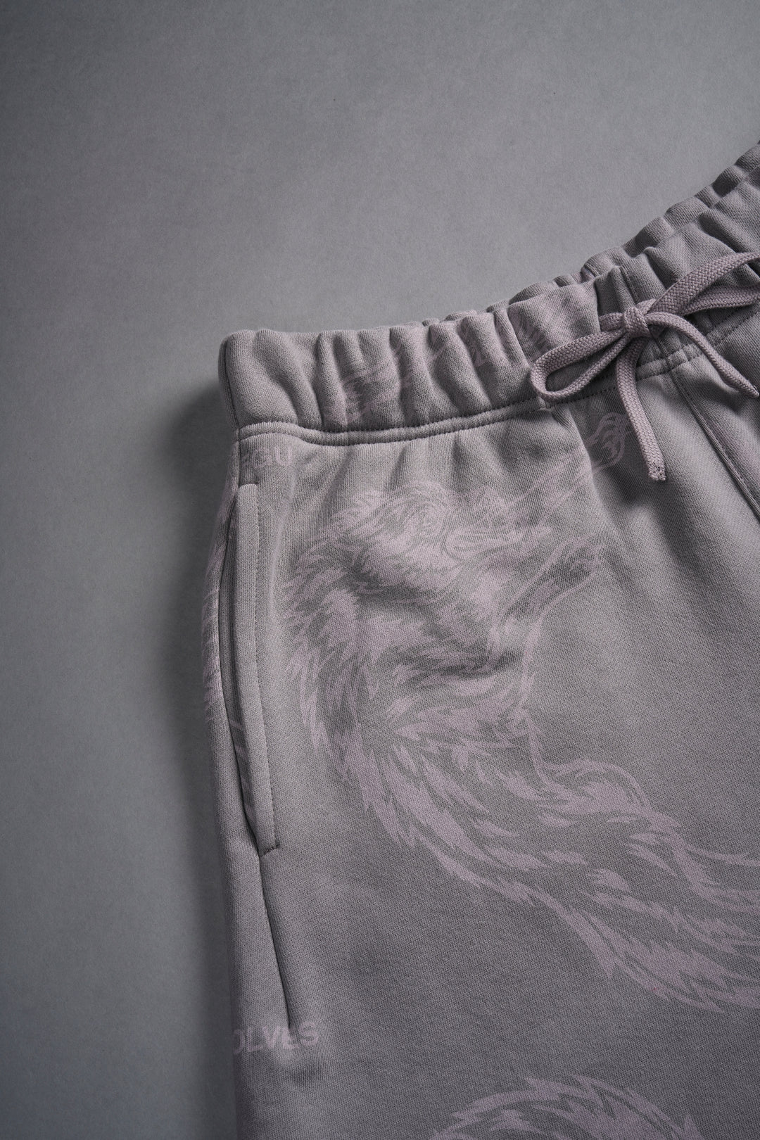 Leap Of Faith Oversized Post Lounge Sweat Shorts in Pale Gray