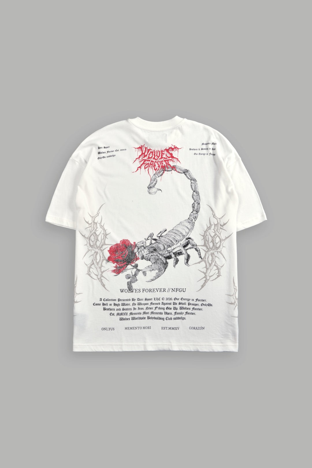 Scorpion Thorns "Premium" Oversized Tee in Cream