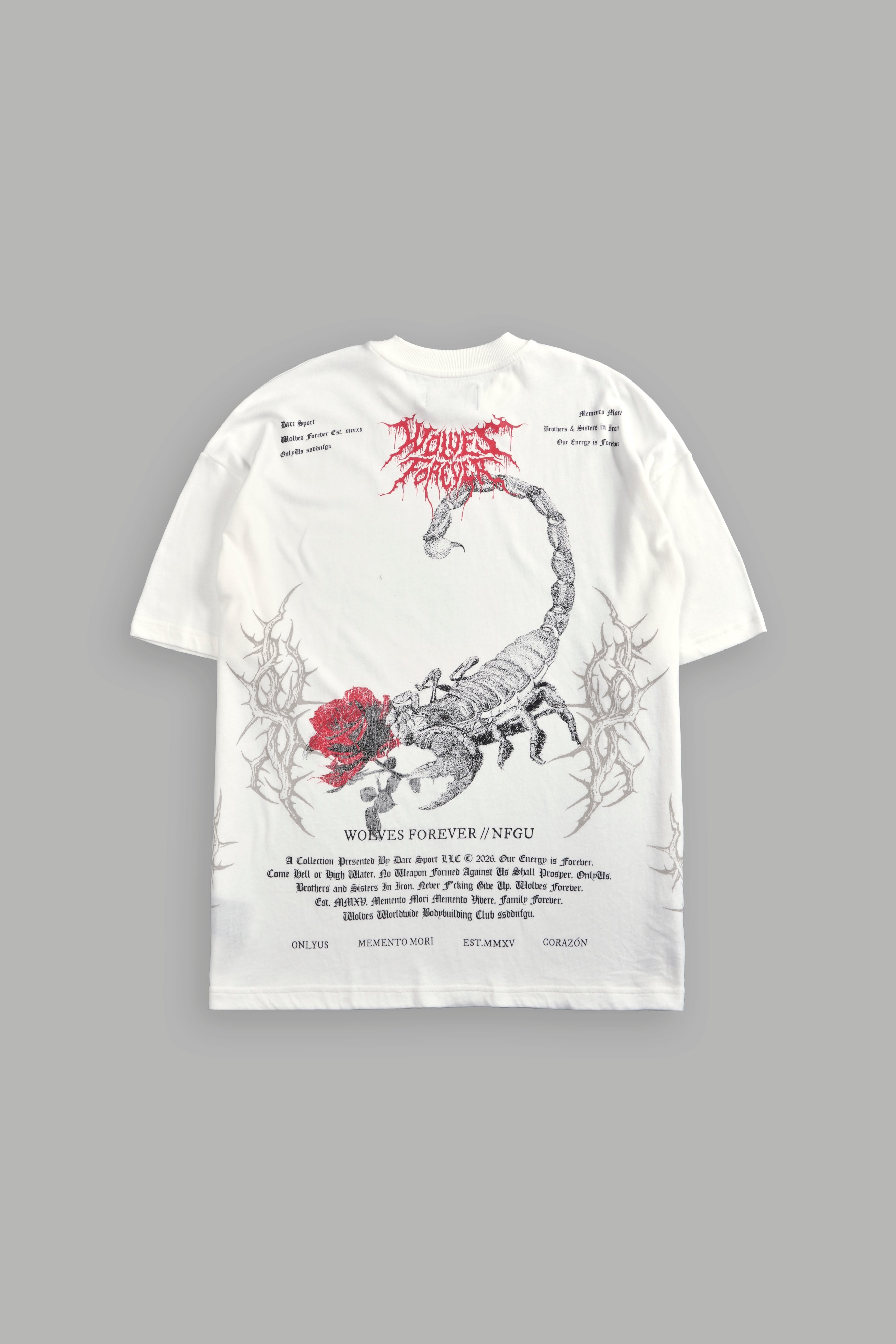 Scorpion Thorns "Premium" Oversized Tee in Cream