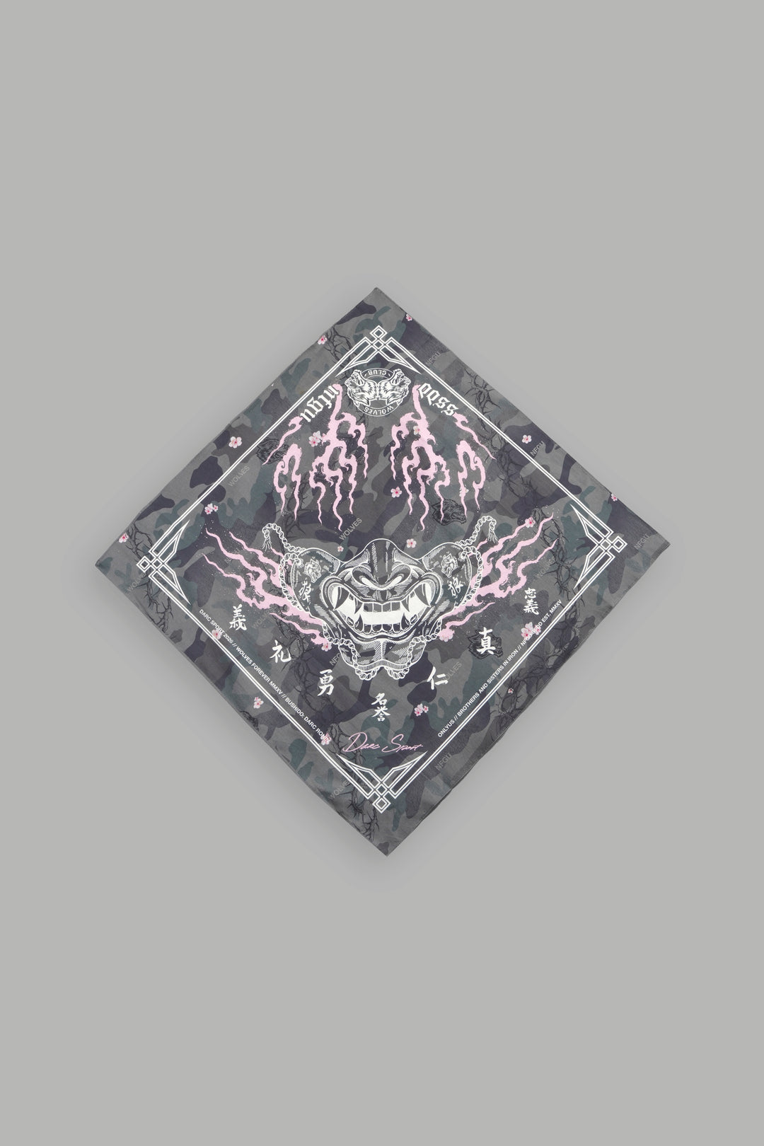 Oni Fire Bandana in Cherry Blossom Woodland Camo