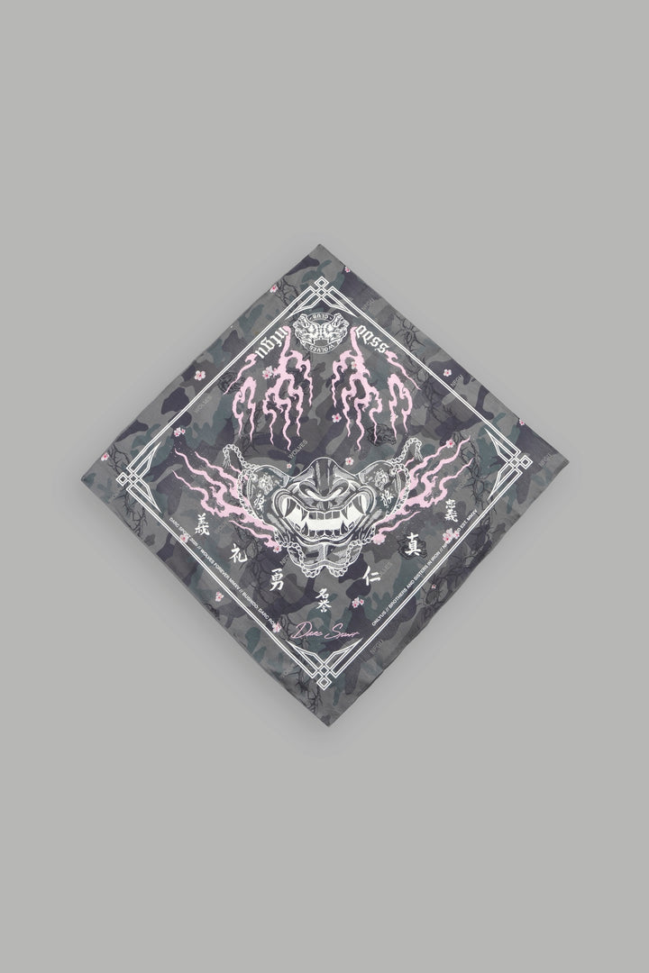 Oni Fire Bandana in Cherry Blossom Woodland Camo