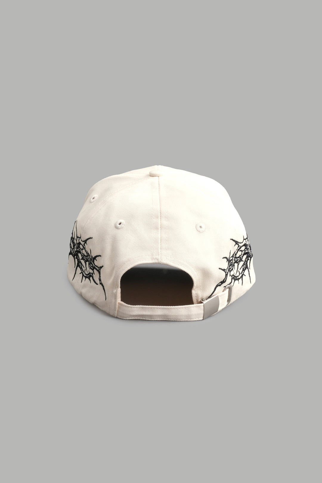 Thorns 5 Panel Hat in Cream/Oxblood