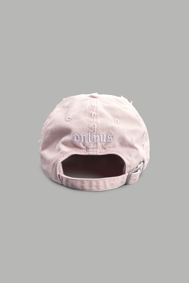 Eye of the Beholder Distressed Dad Hat in Washed Bubblegum