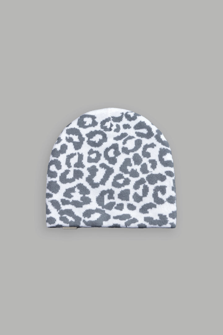 Wolf Patch V2 Cap Beanie in White/Wolf Gray