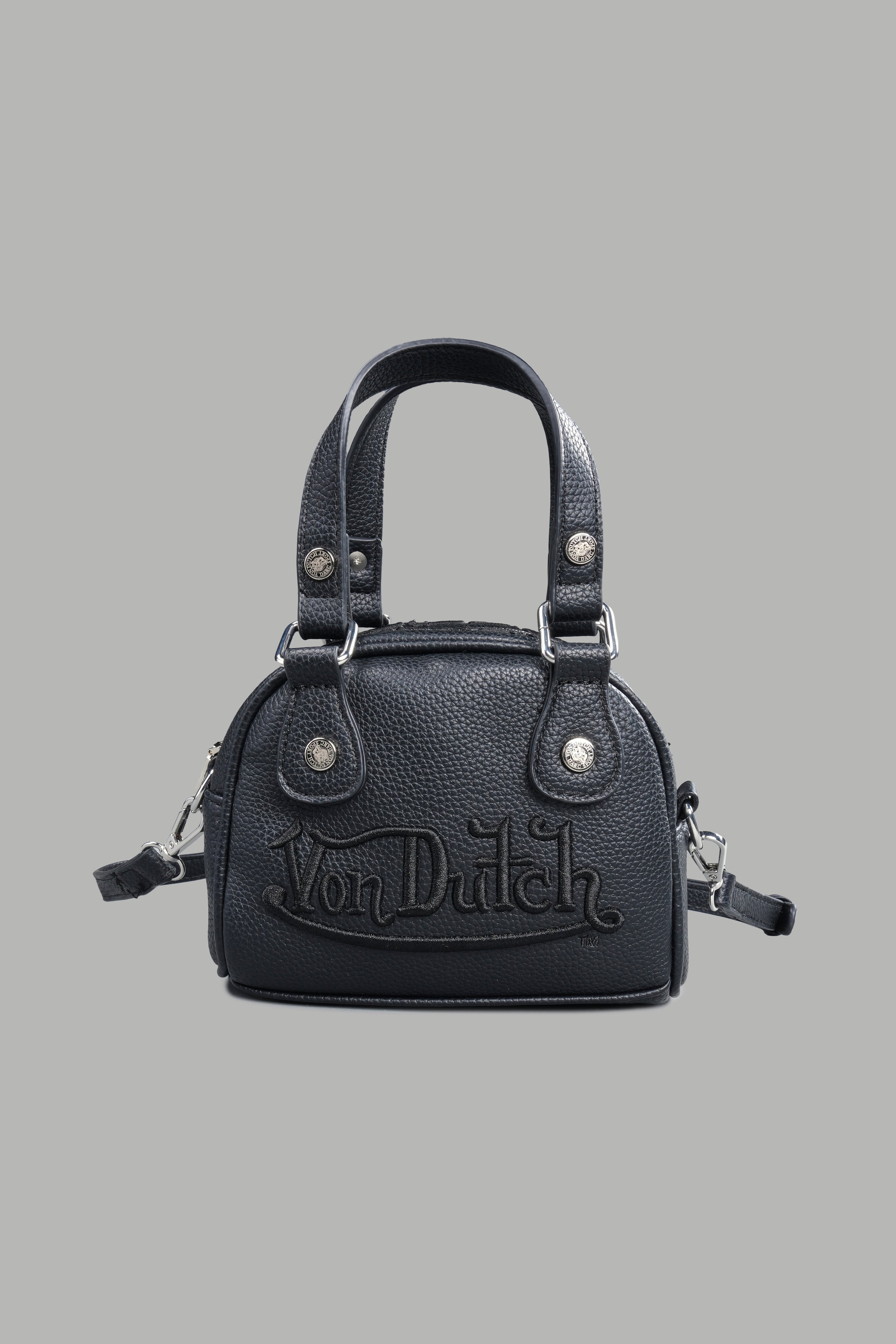 DSVD Collab VD Leather Mini Bowler in Black/Black
