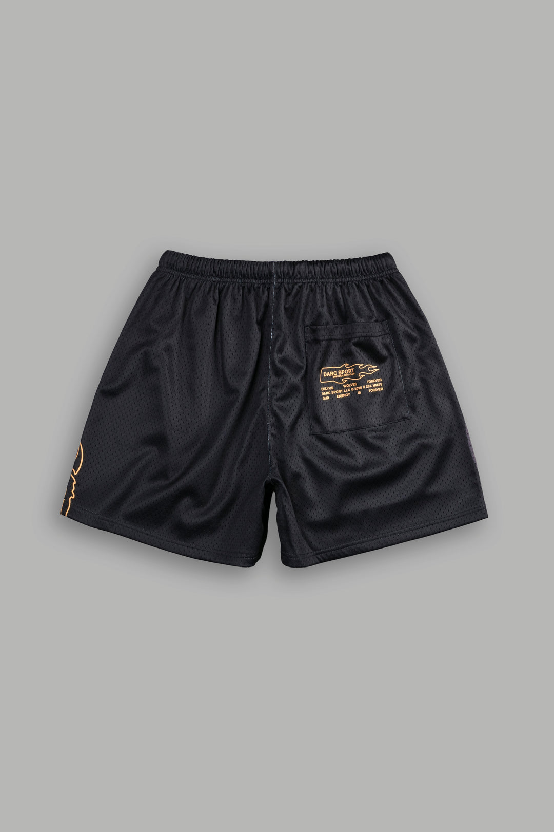 Go Wolves Mesh Shorts in Black