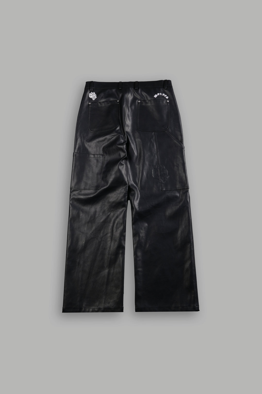 Embossed Leather Hoffa V2 Pants in Black