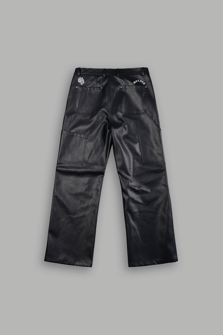 Wolf Chopper Leather Hoffa V2 Pants in Black