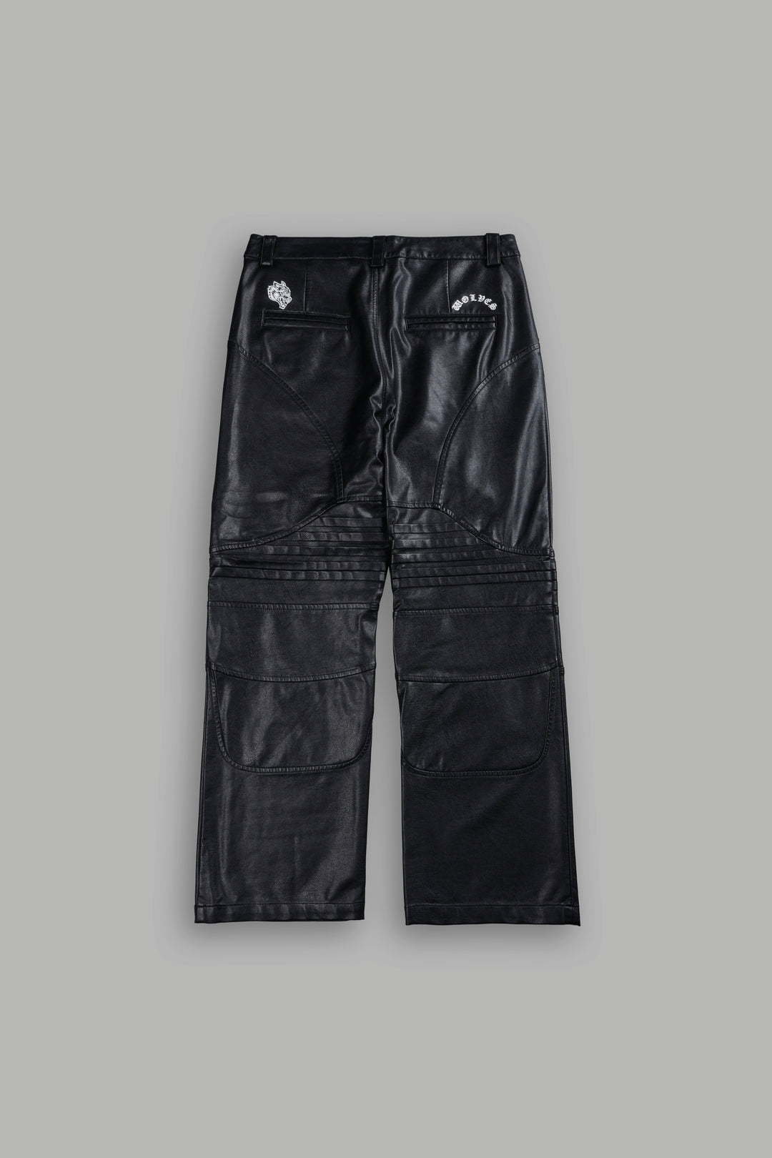 Wolves Chopper McKagan Faux Leather Pants in Black