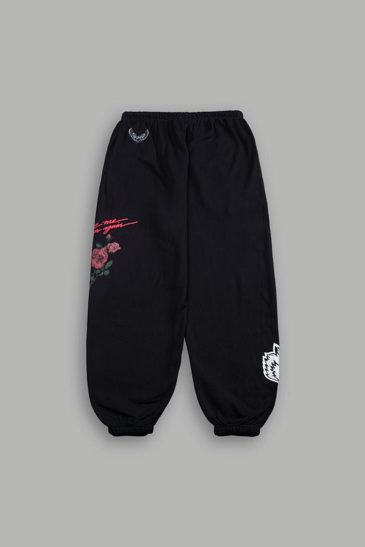 Sin Again Unisex Lightweight Lounger Sweat Pants in Black