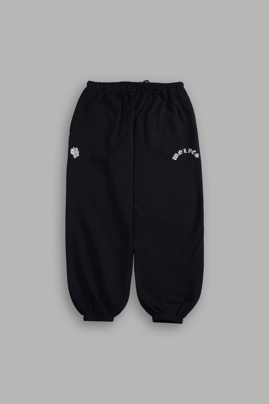 Wolf Chopper Lounger Sweat Pants in Black