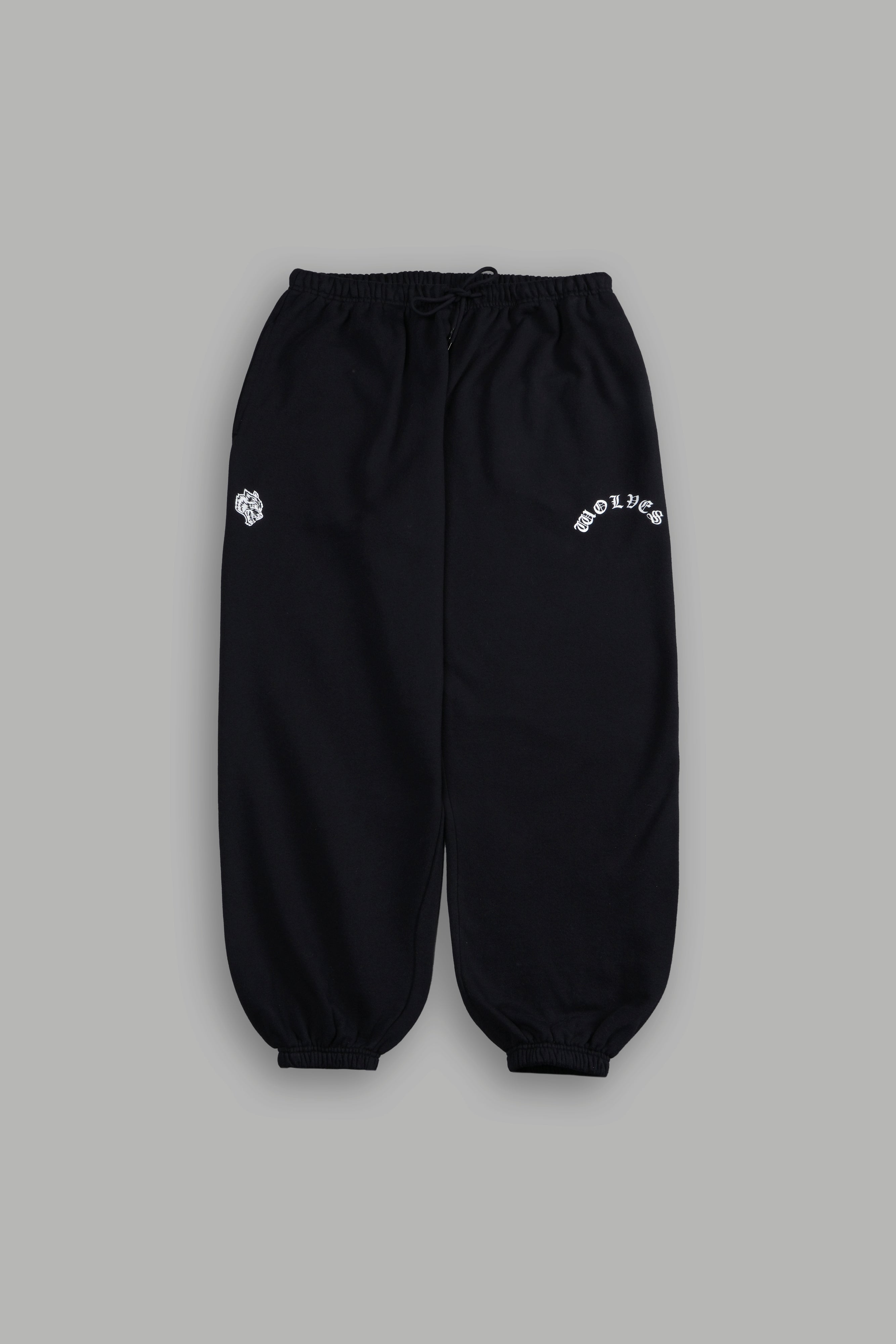 Wolf Chopper Lounger Sweat Pants in Black