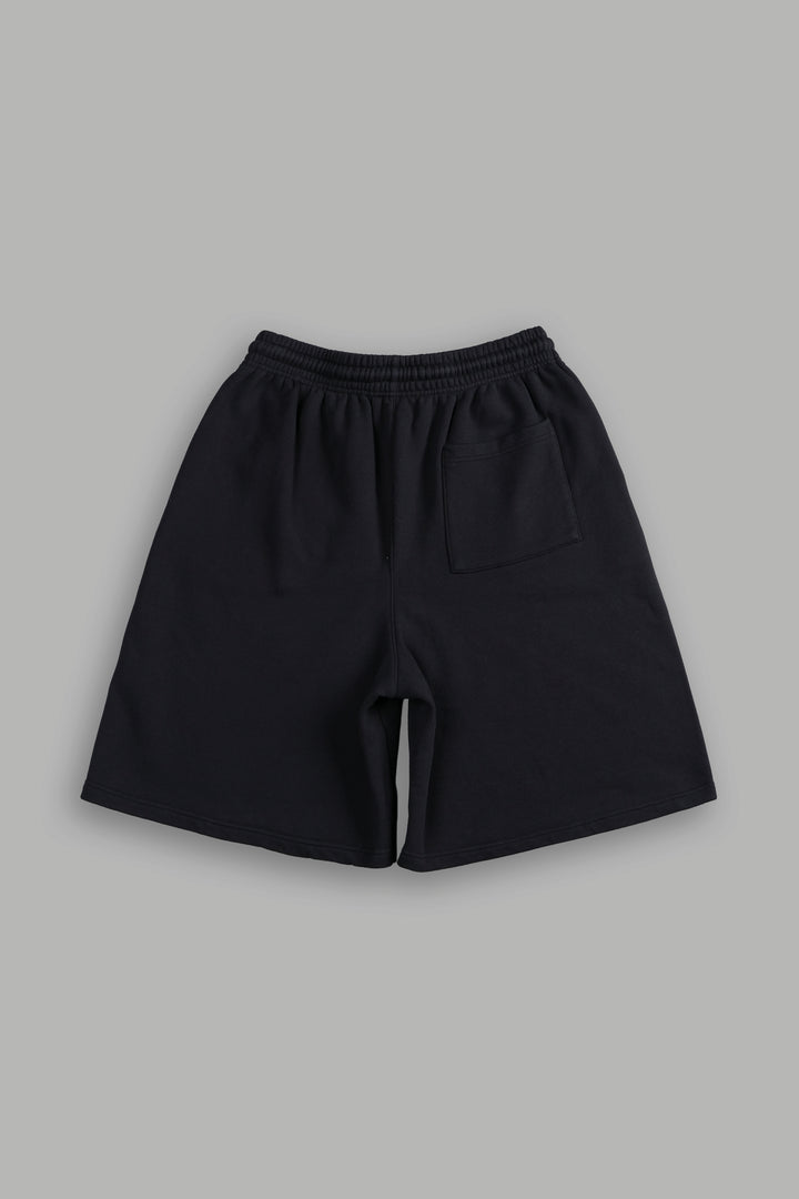 Dual Oversized Osiris Sweat Shorts in Black