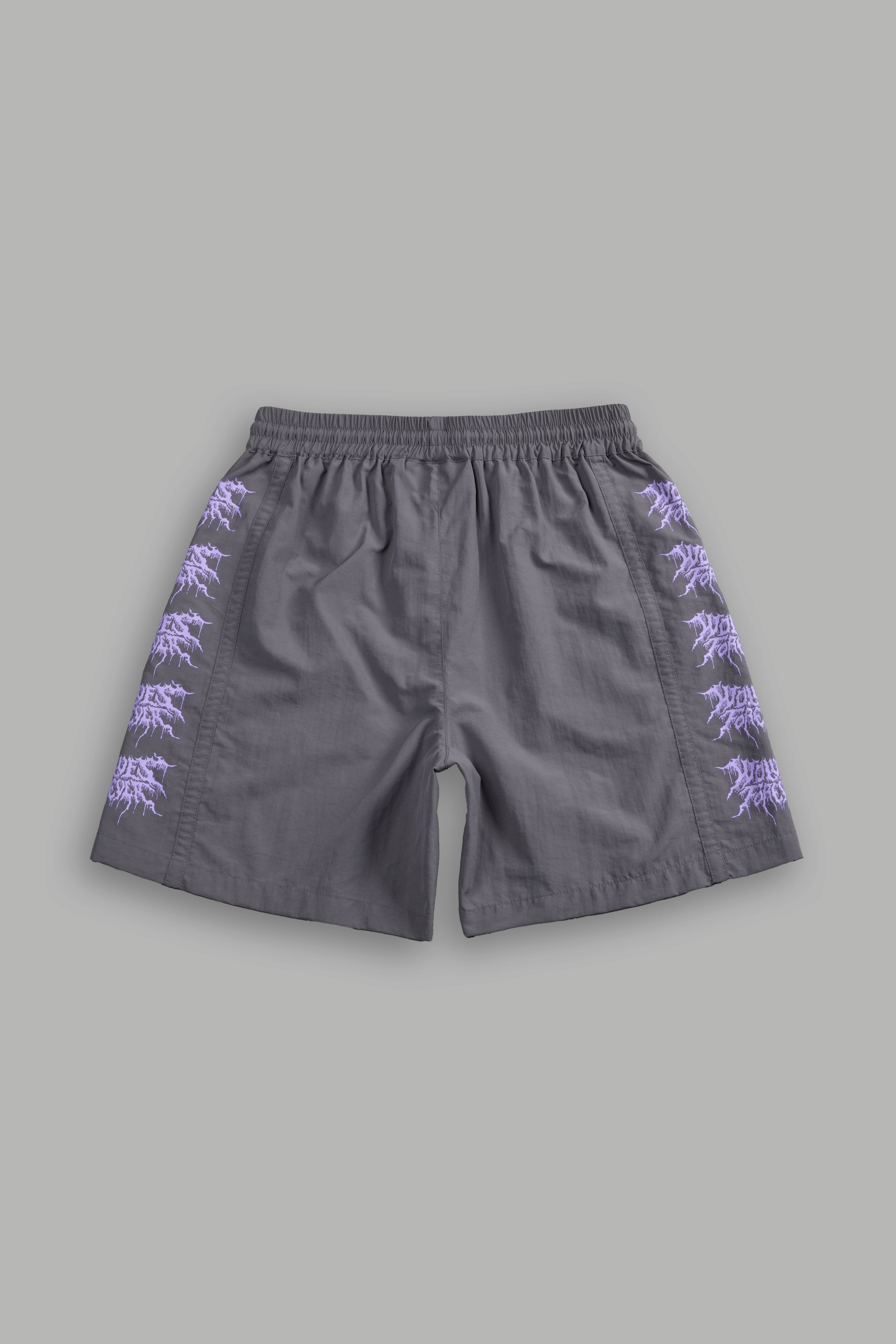 Drip Hesh Remind Track Shorts in Wolf Gray