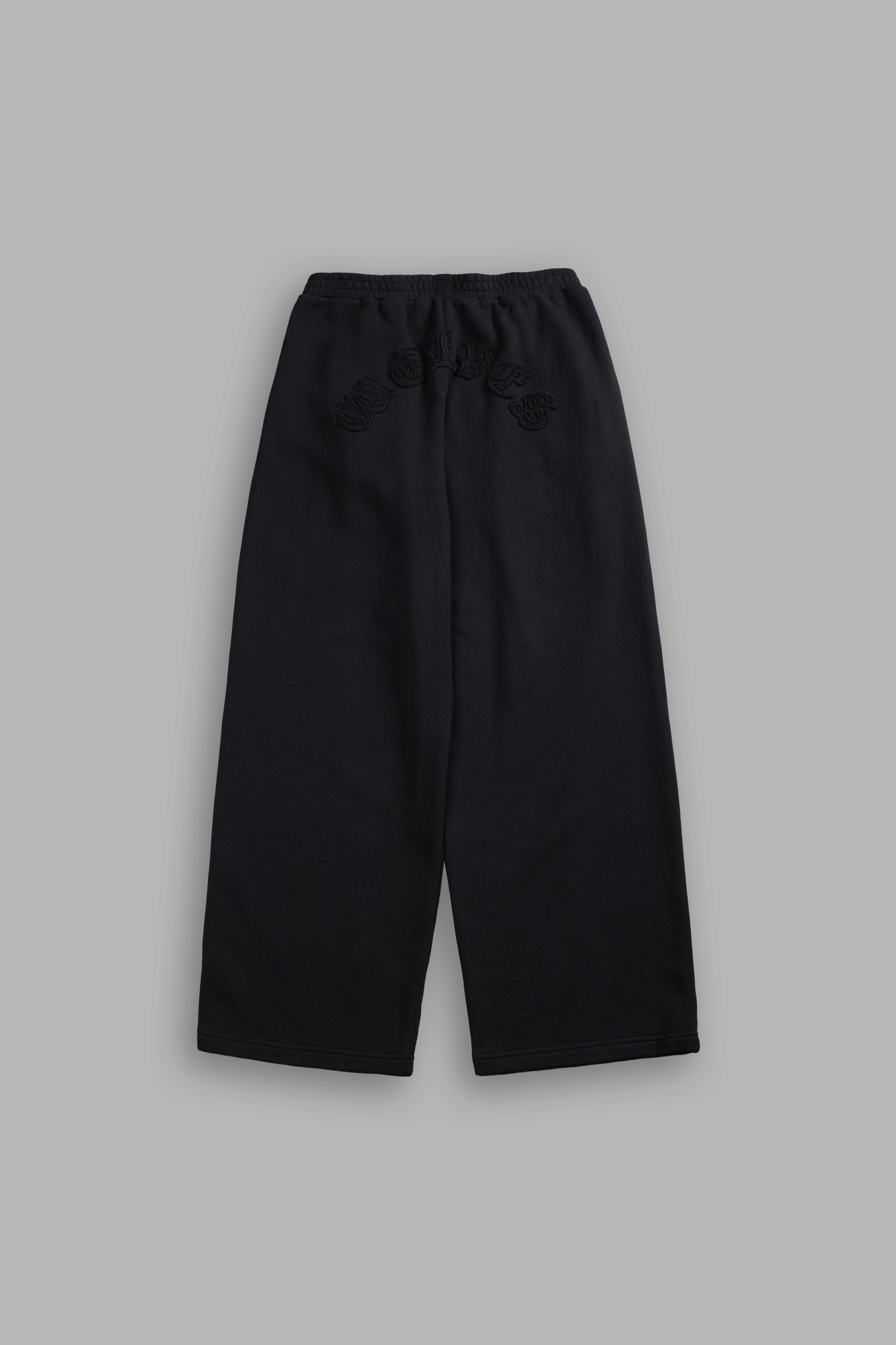 Chopper Appliqué "Yara" Pleated Sweat Pants V2 in Black