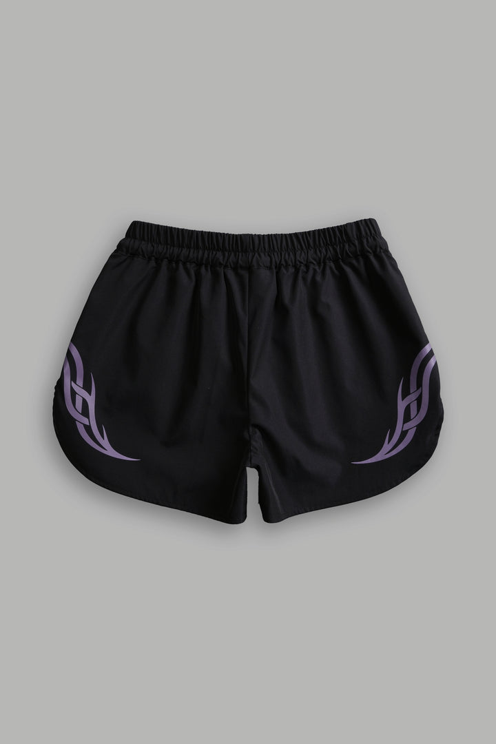Dual Finite Code She Nadia Track Shorts in Black