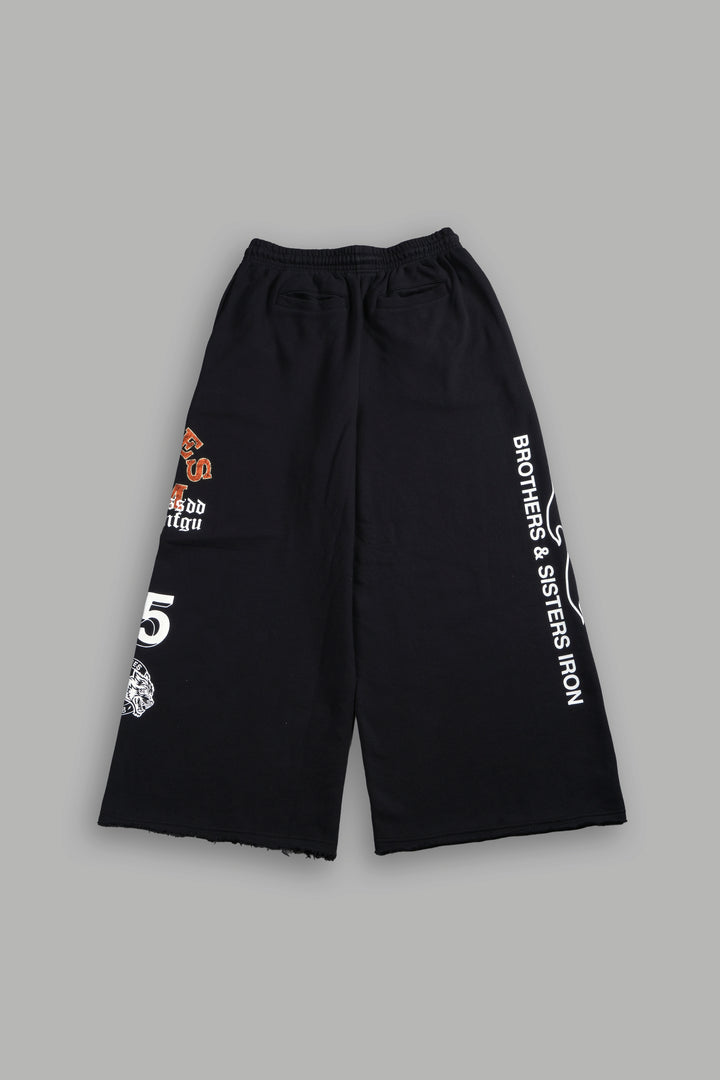 Wolves Gym V2 Oversized Omen Sweat Pants in Black