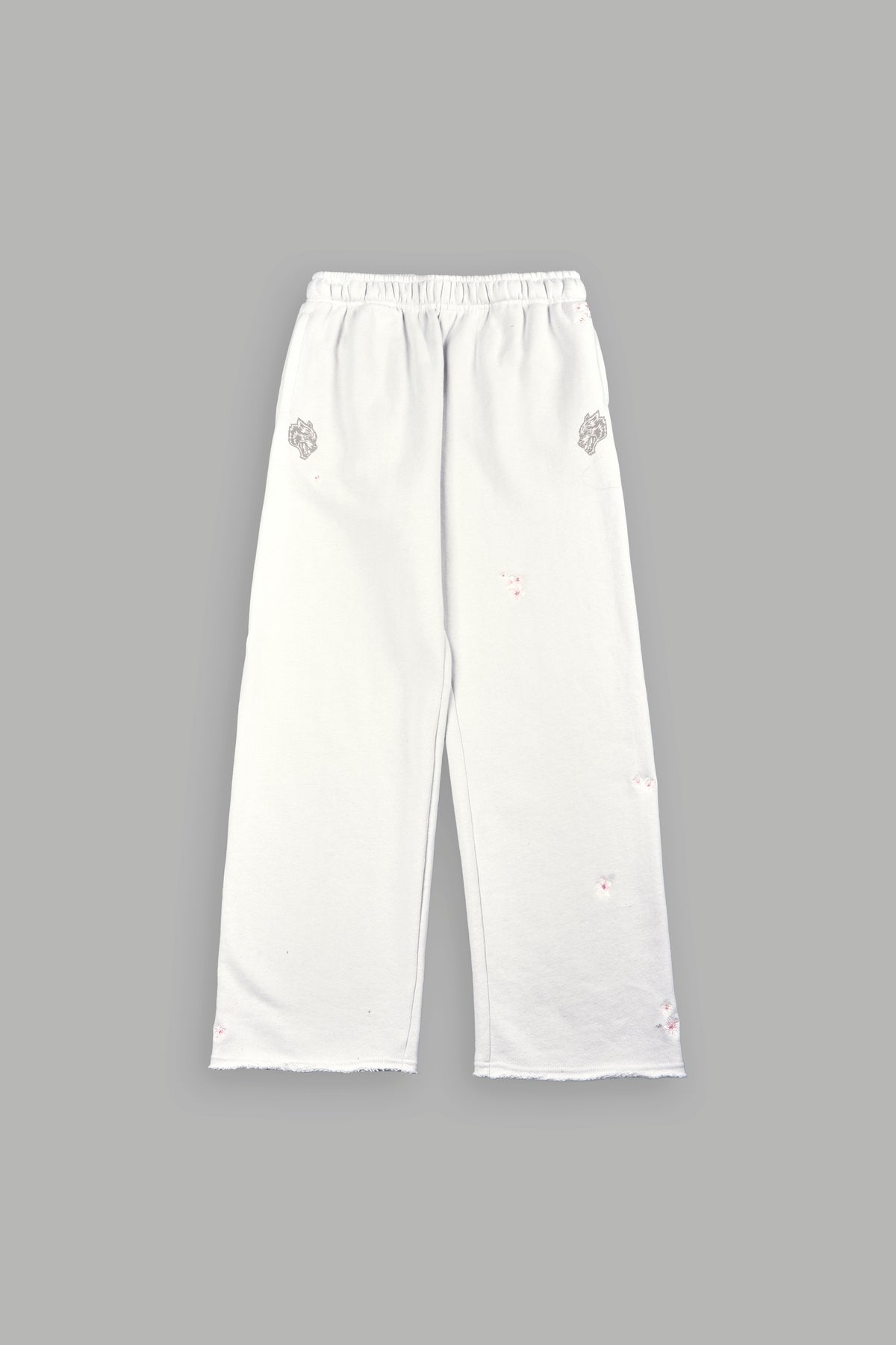 Dual Wolf Sakura Premium Big Cozy Sweats In Stone