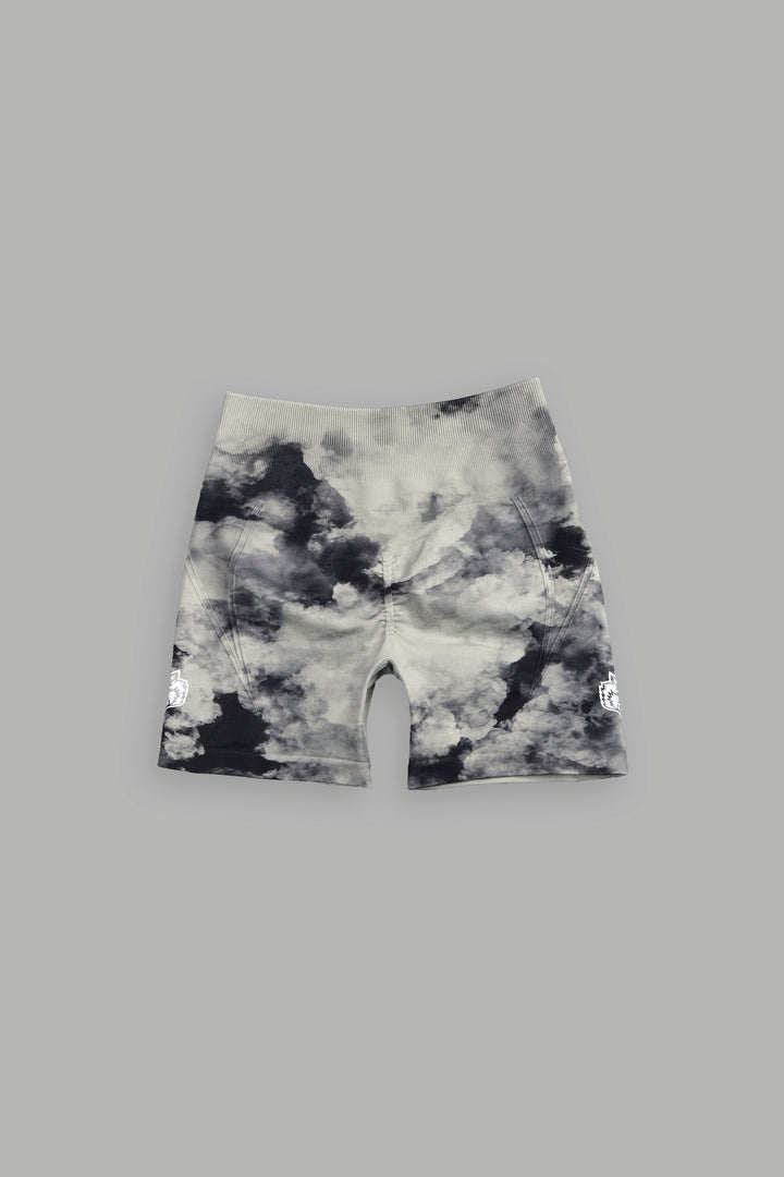 Dual Wolf Everson Seamless "Huxley" Shorts in Cactus Gray V2 Ghost Clouds