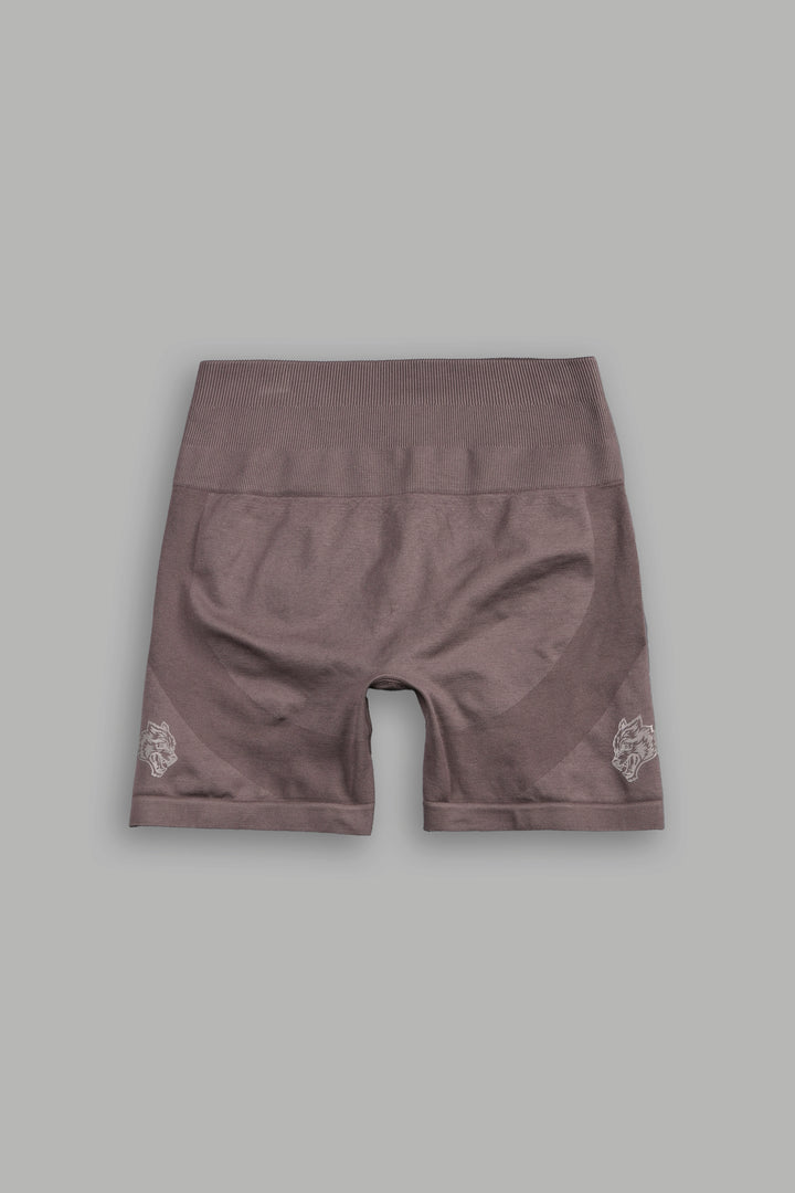 Dual She Wolf Seamless Everson Training Shorts In Mojave Brown