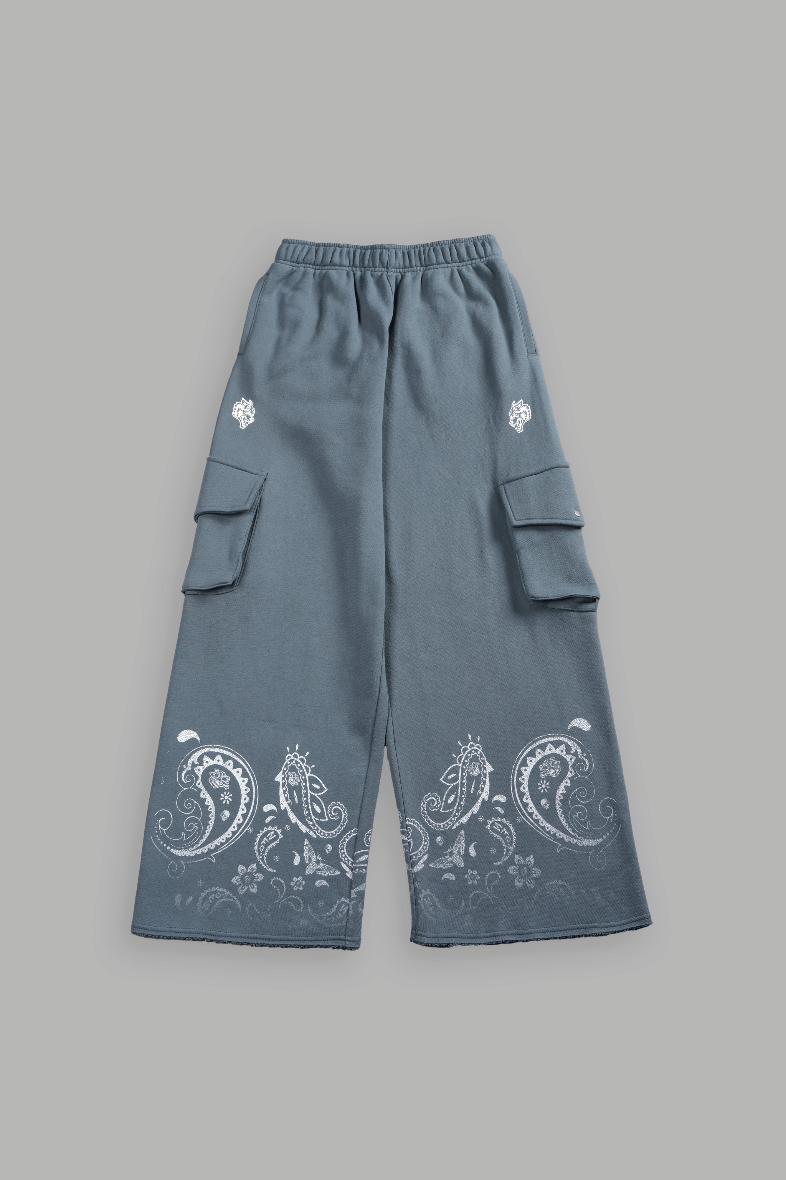 Faded Paisley Durst Cargo Sweats in Greek Stone