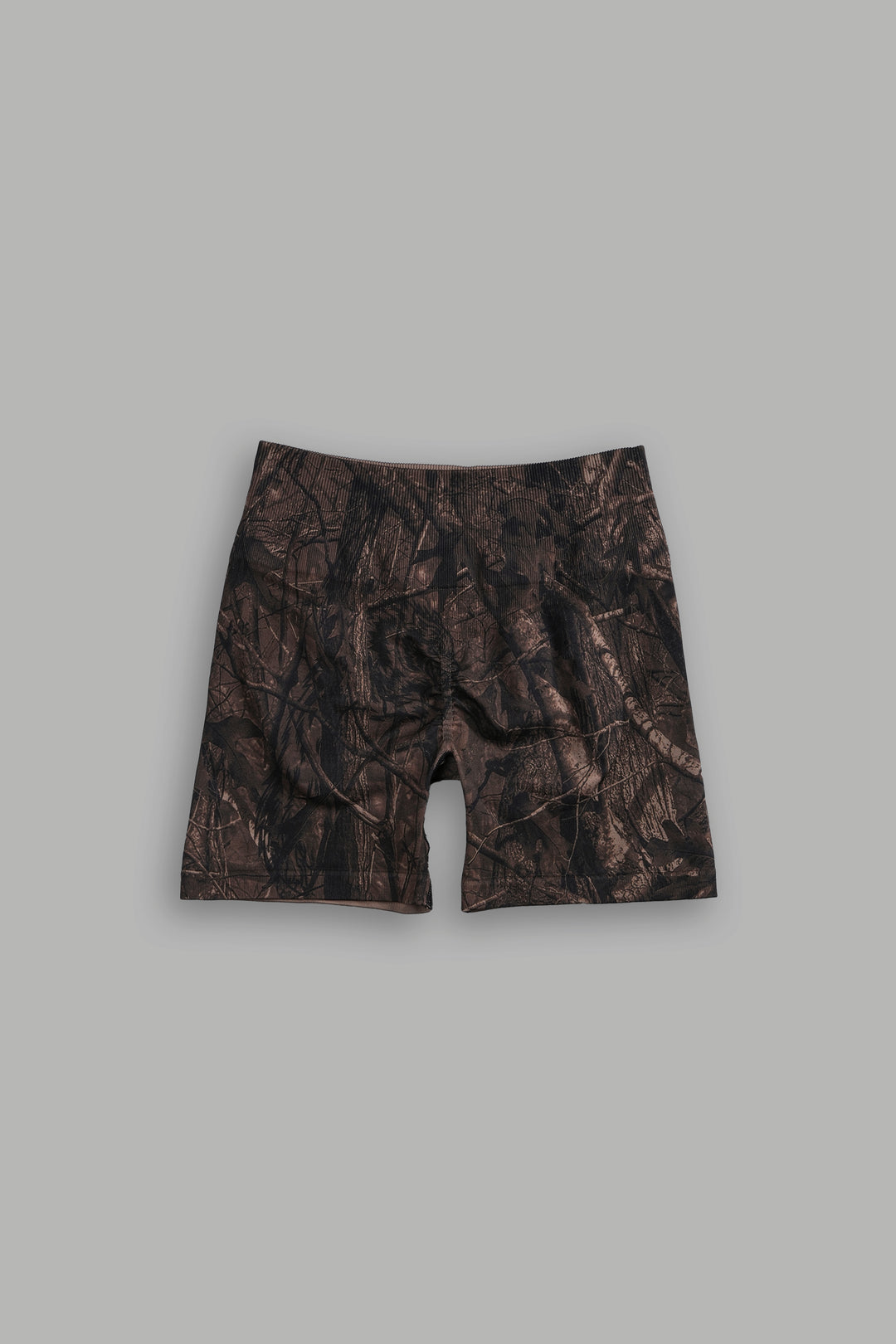 Hesh Forever Everson Seamless "Training" Shorts in Brown Driftwood Forest Camo